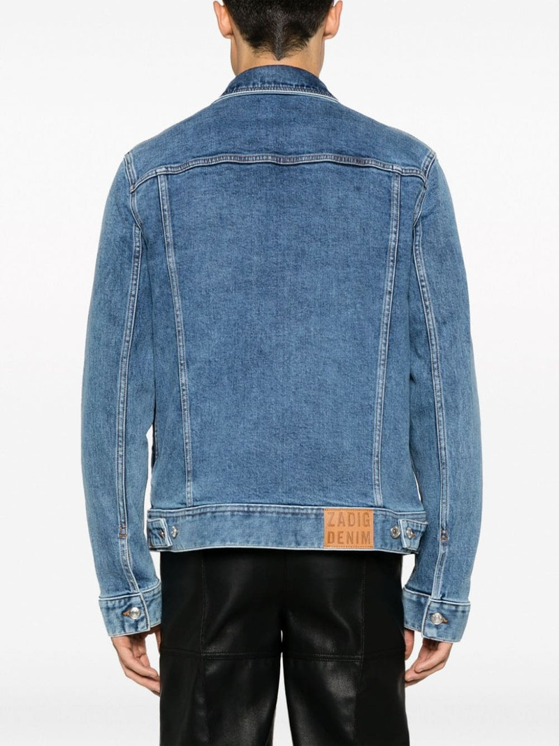 colour-block stretch-cotton denim jacket 5