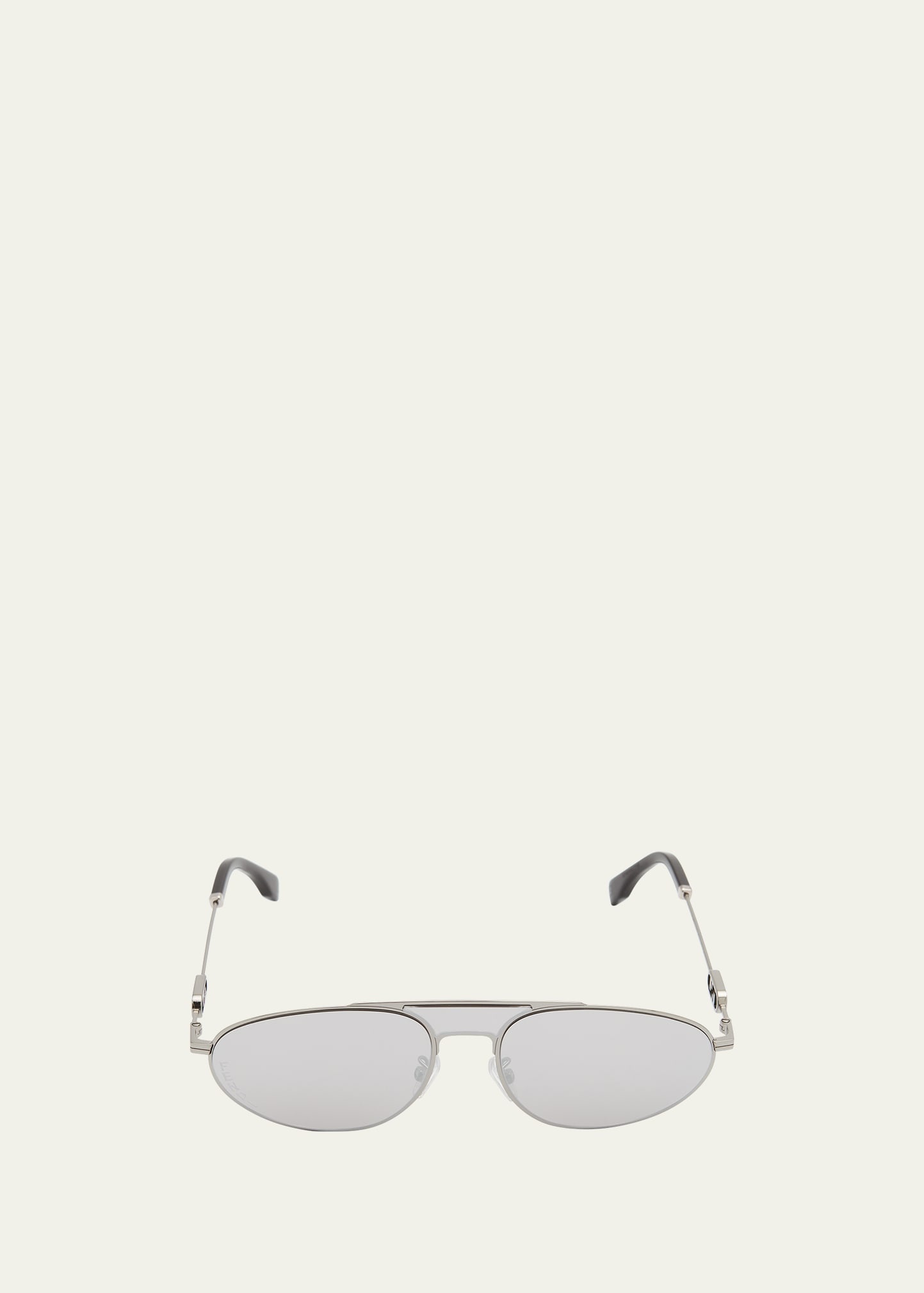 Fendi Men's Gold-Tone Ff-logo Rectangle Sunglasses