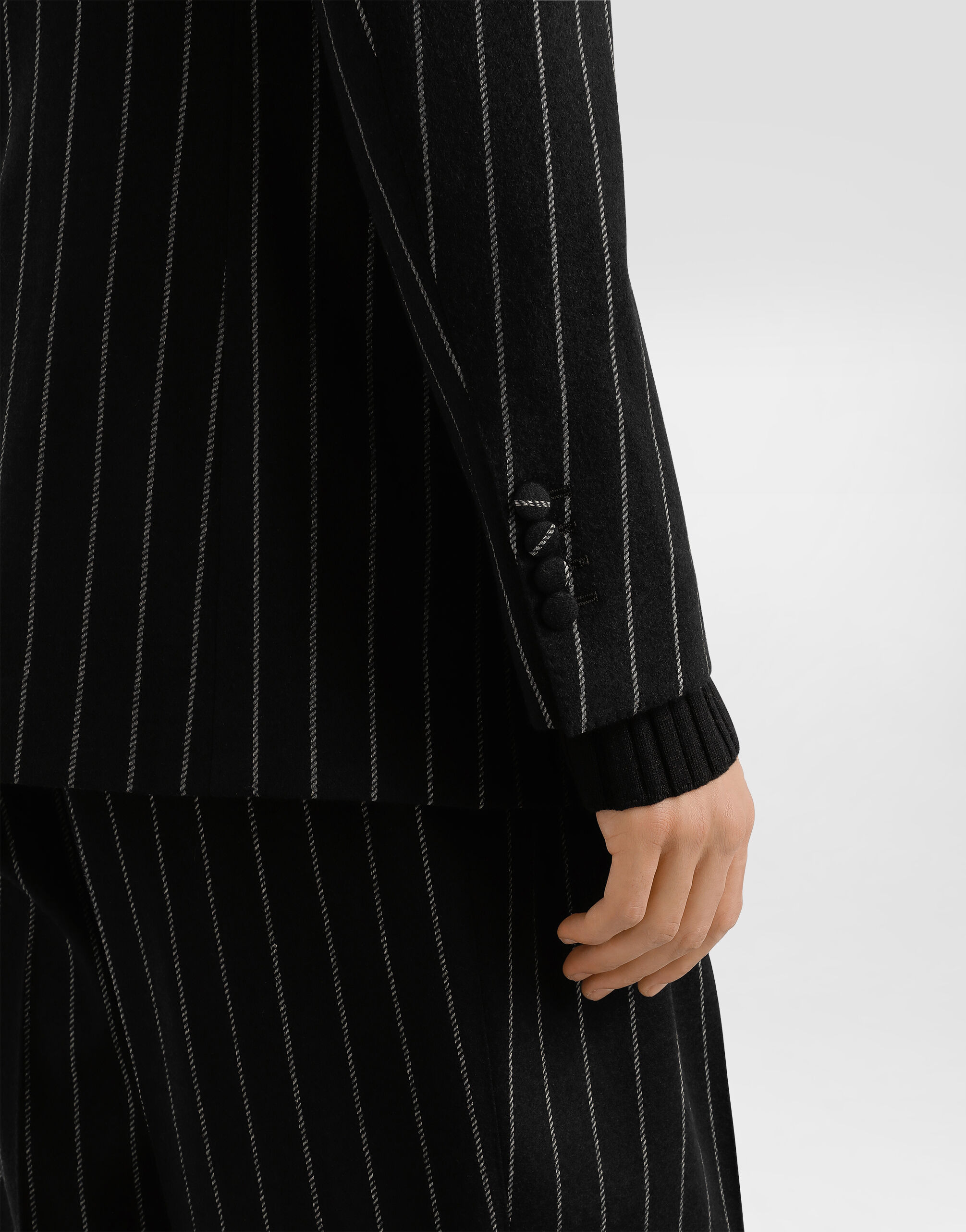 Single-breasted sicilia jacket in stripedwool - 5