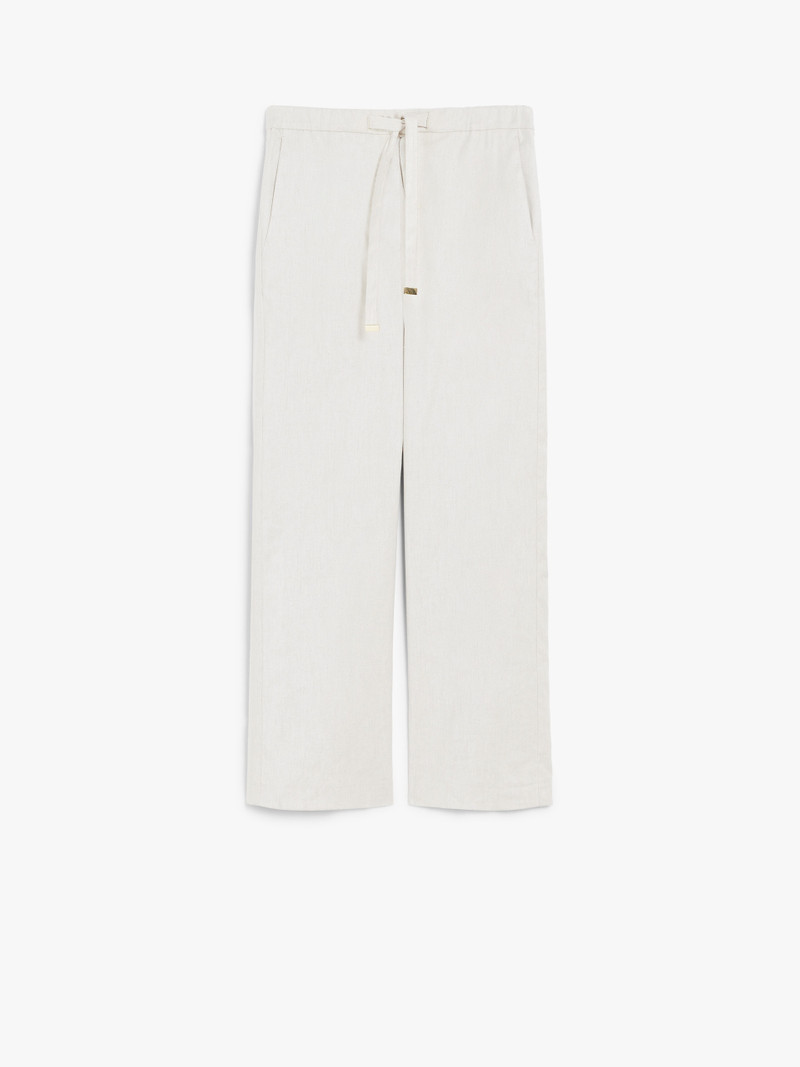 AMERICA Linen drawstring trousers - 1