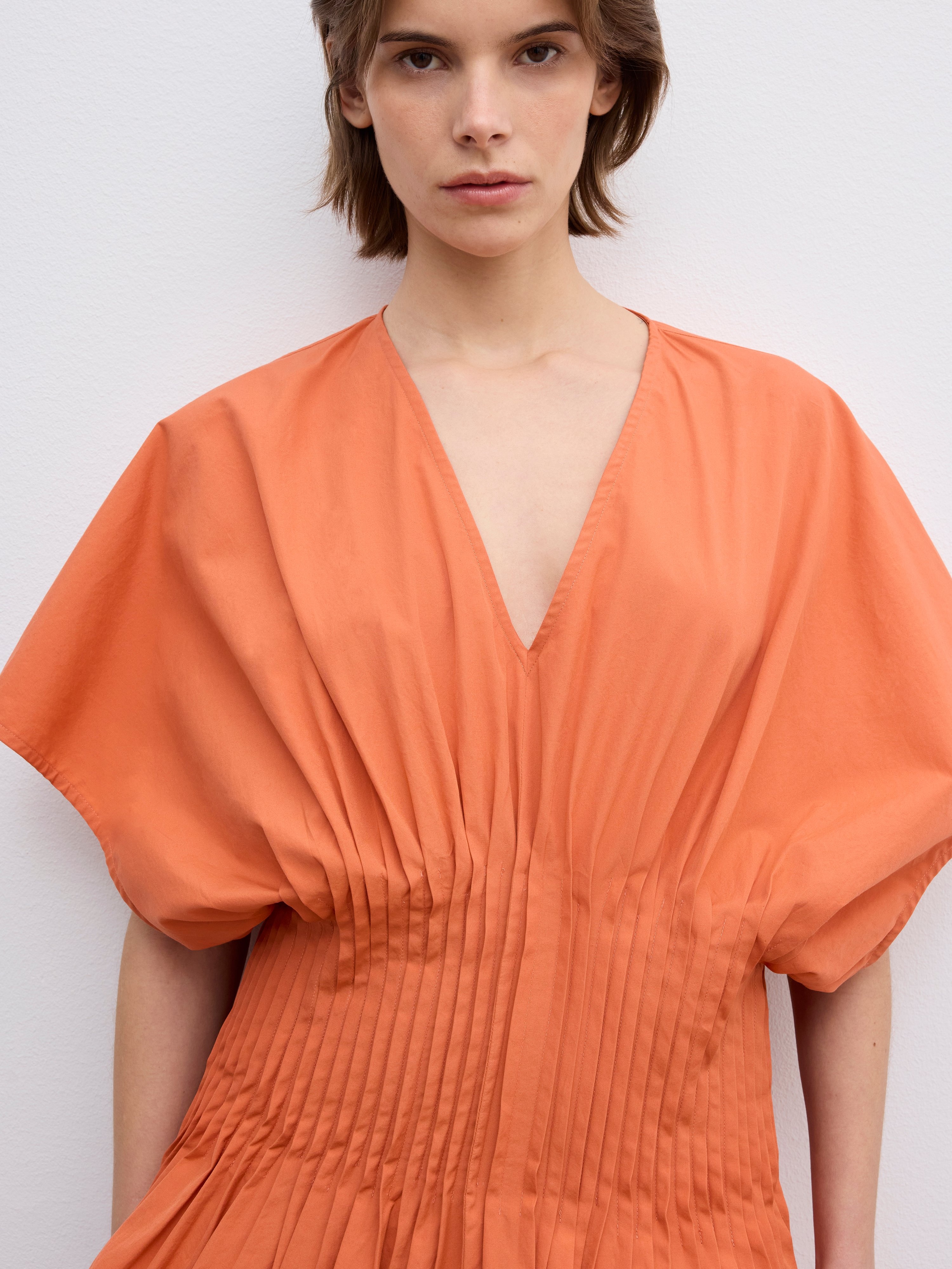 Poplin v-neck top - 3
