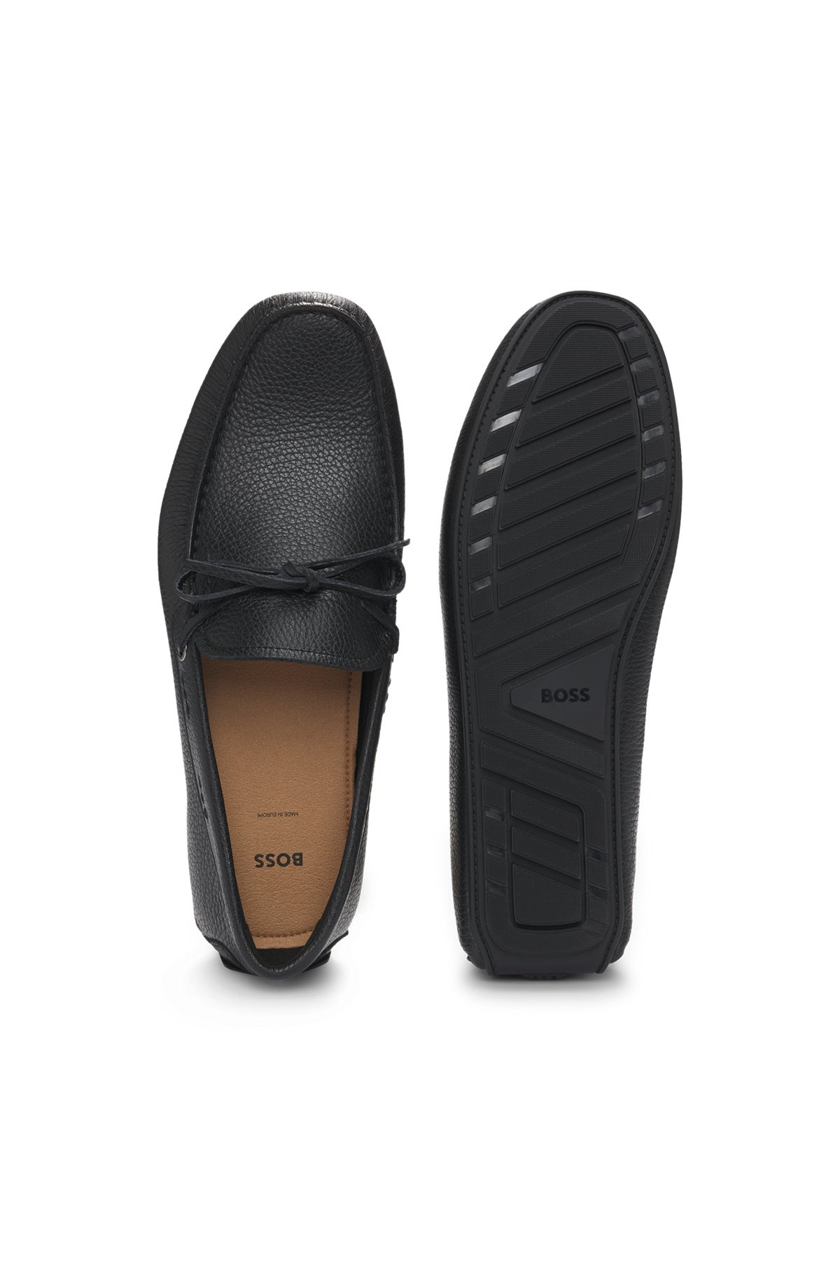 GRAINED-LEATHER MOCCASINS WITH DRIVER SOLE - 4