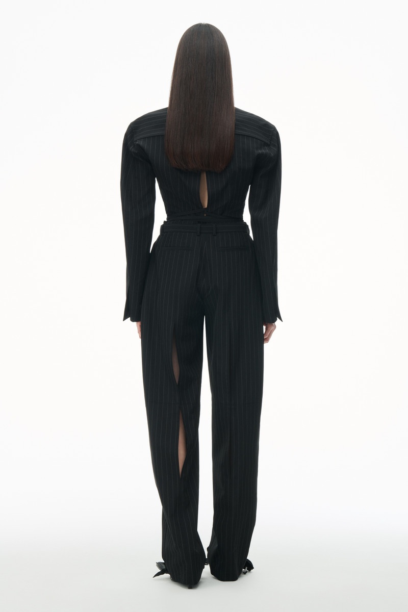 Low Rise Trouser In Pinstripe Wool 5