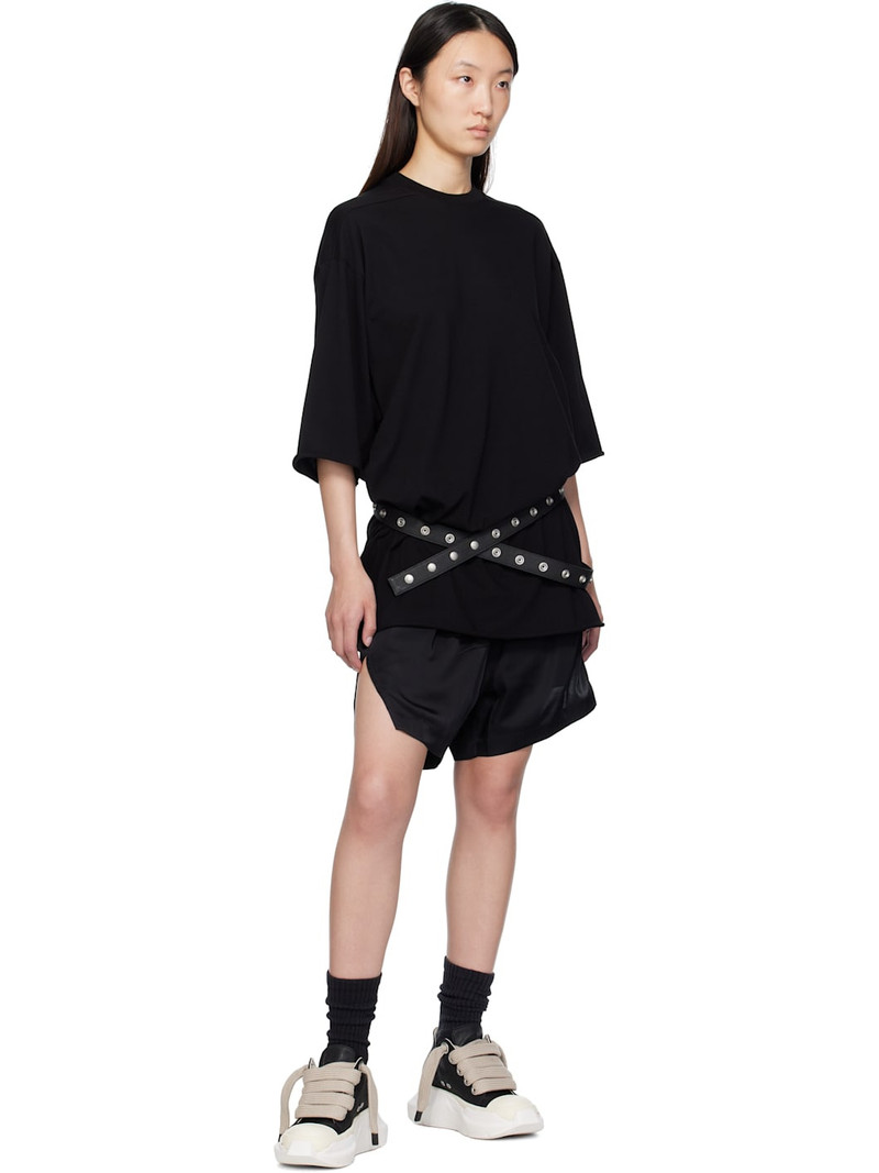 Rick Owens DRKSHDW Black Hollywood Jumbo Laces Abstract Low Sneak Sneakers outlook