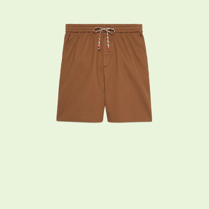 Cotton shorts with Gucci print 1