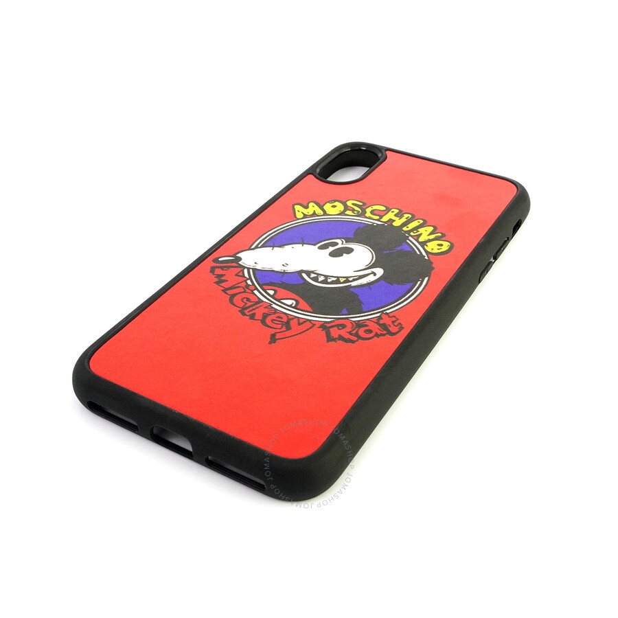 Moschino Ladies Mickey Rat Print iPhone X/XS Case - 5