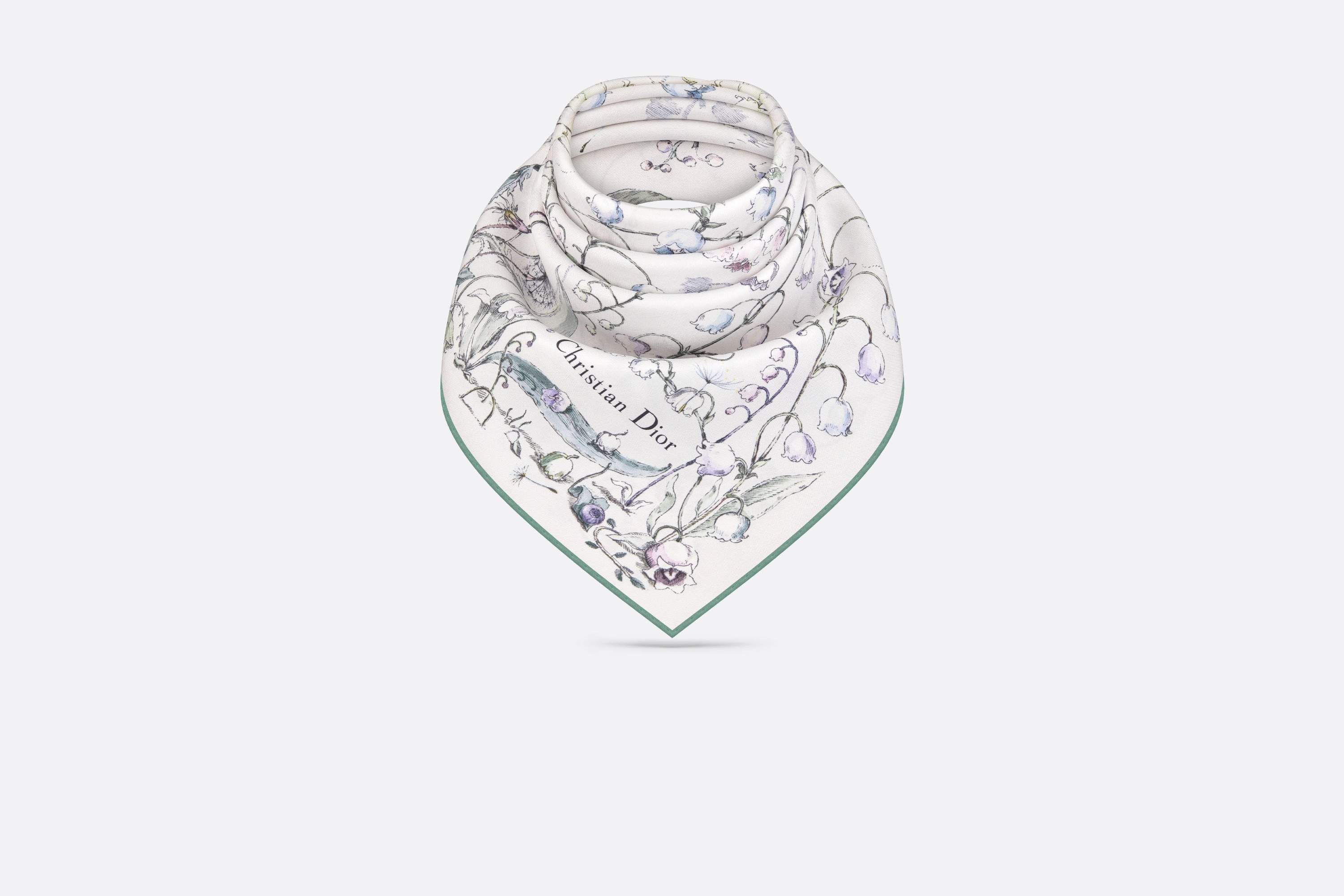 Le Bal des Fleurs Muguet 70 Square Scarf - 2