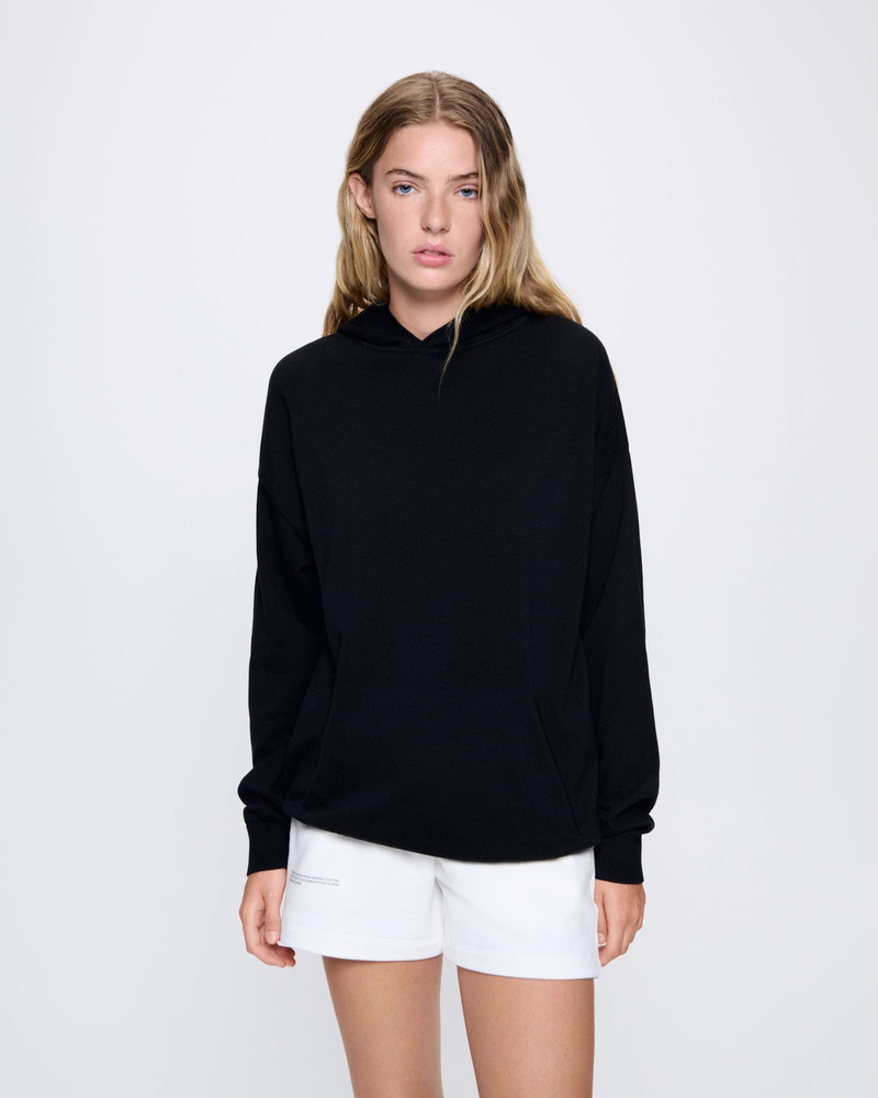 PANGAIA Womens DNA Knitted Hoodie - Black outlook