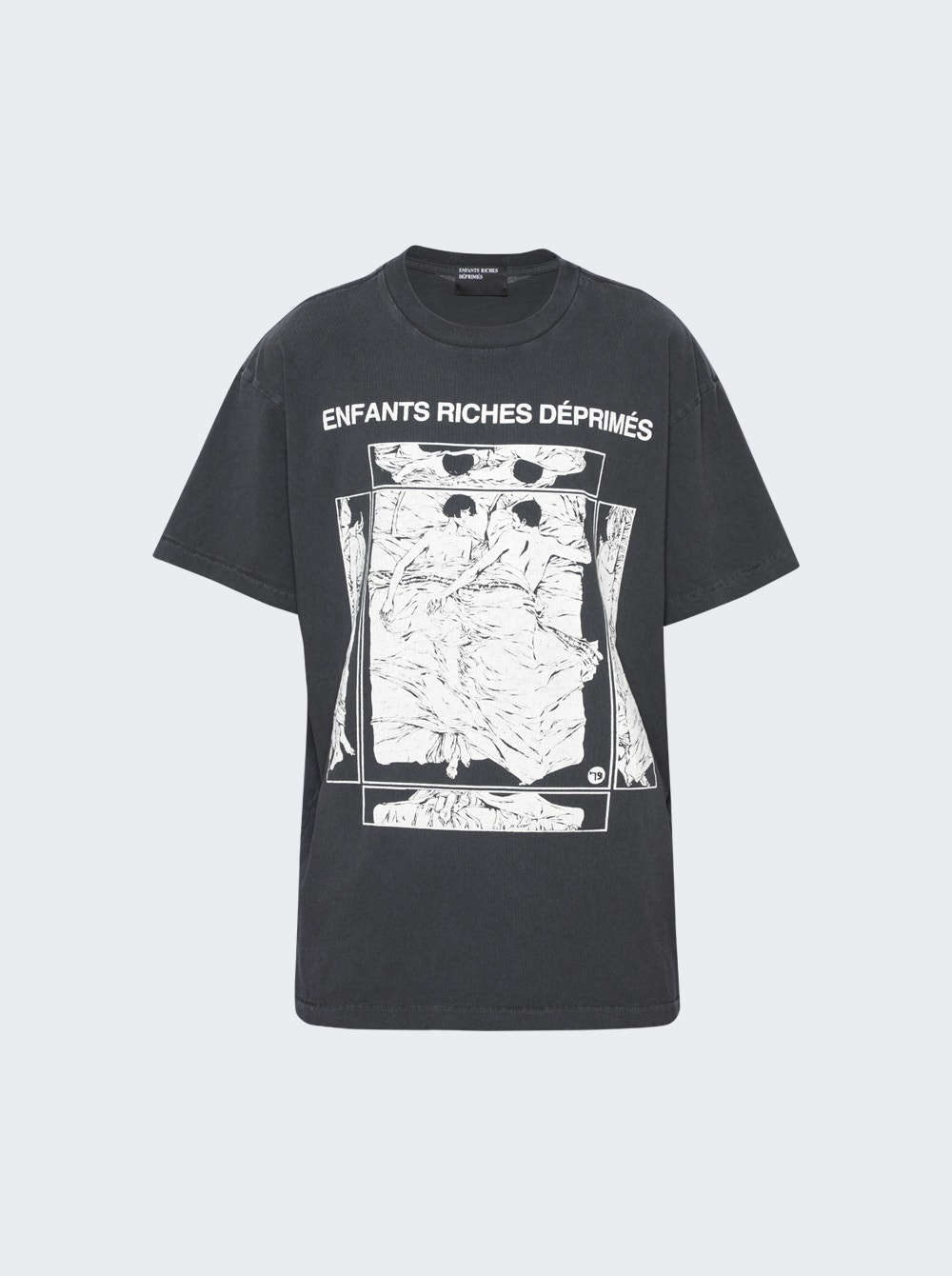 Italian Romance T-Shirt Faded Black and White - 1