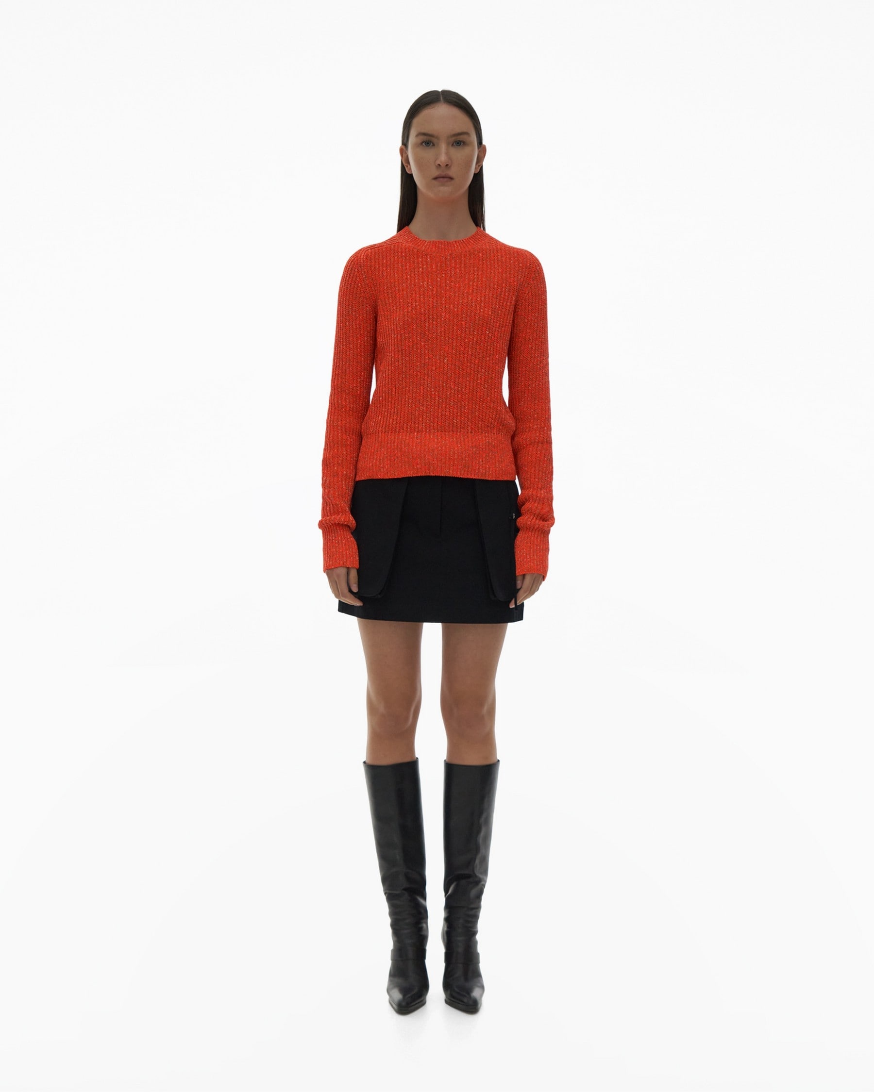 SLUB KNIT CREWNECK - 1