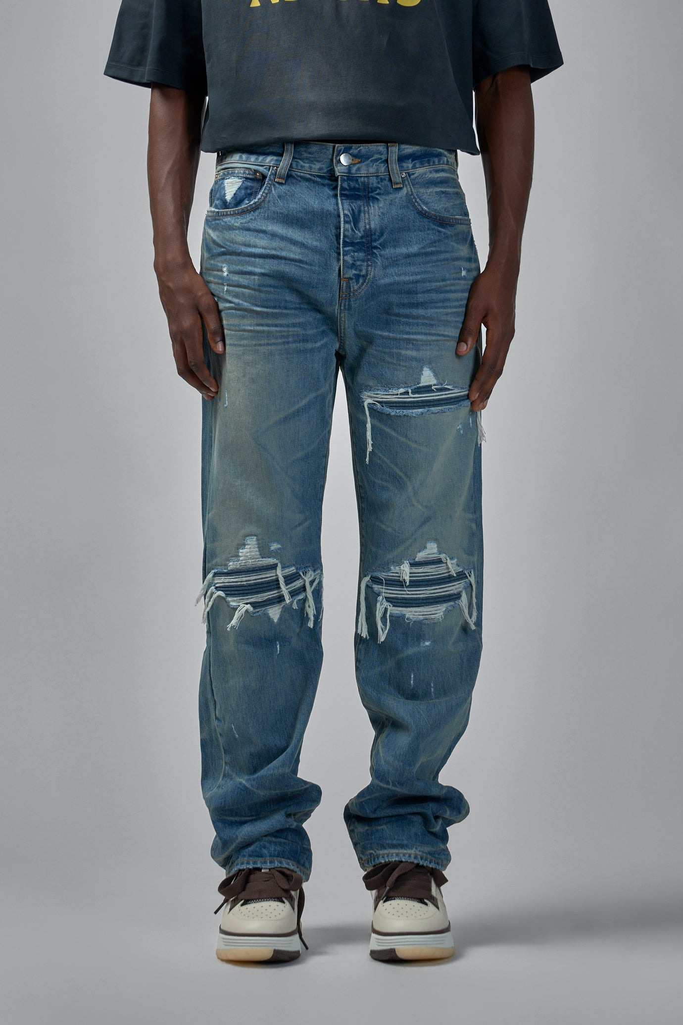 Pleated Denim Straight Mx1 Jeans - 2