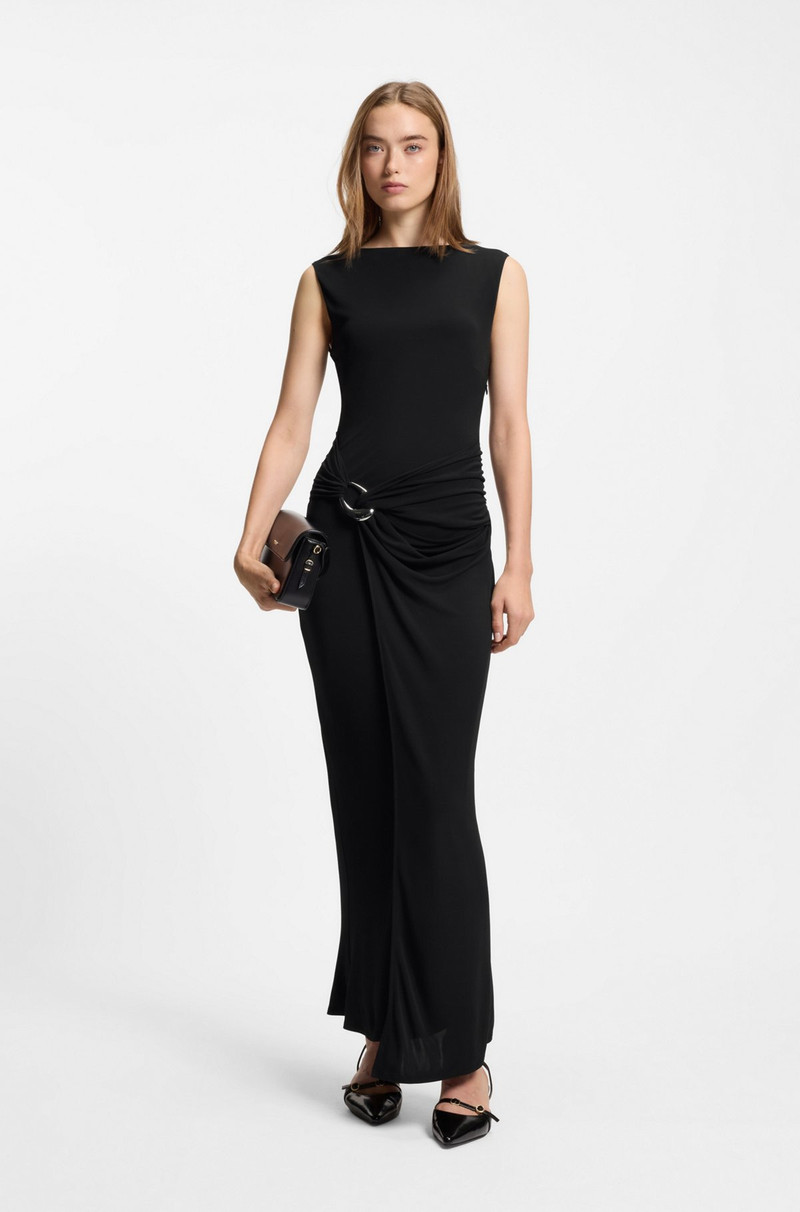HUGO BUCKLE-DETAIL DRESS WITH WRAP EFFECT outlook
