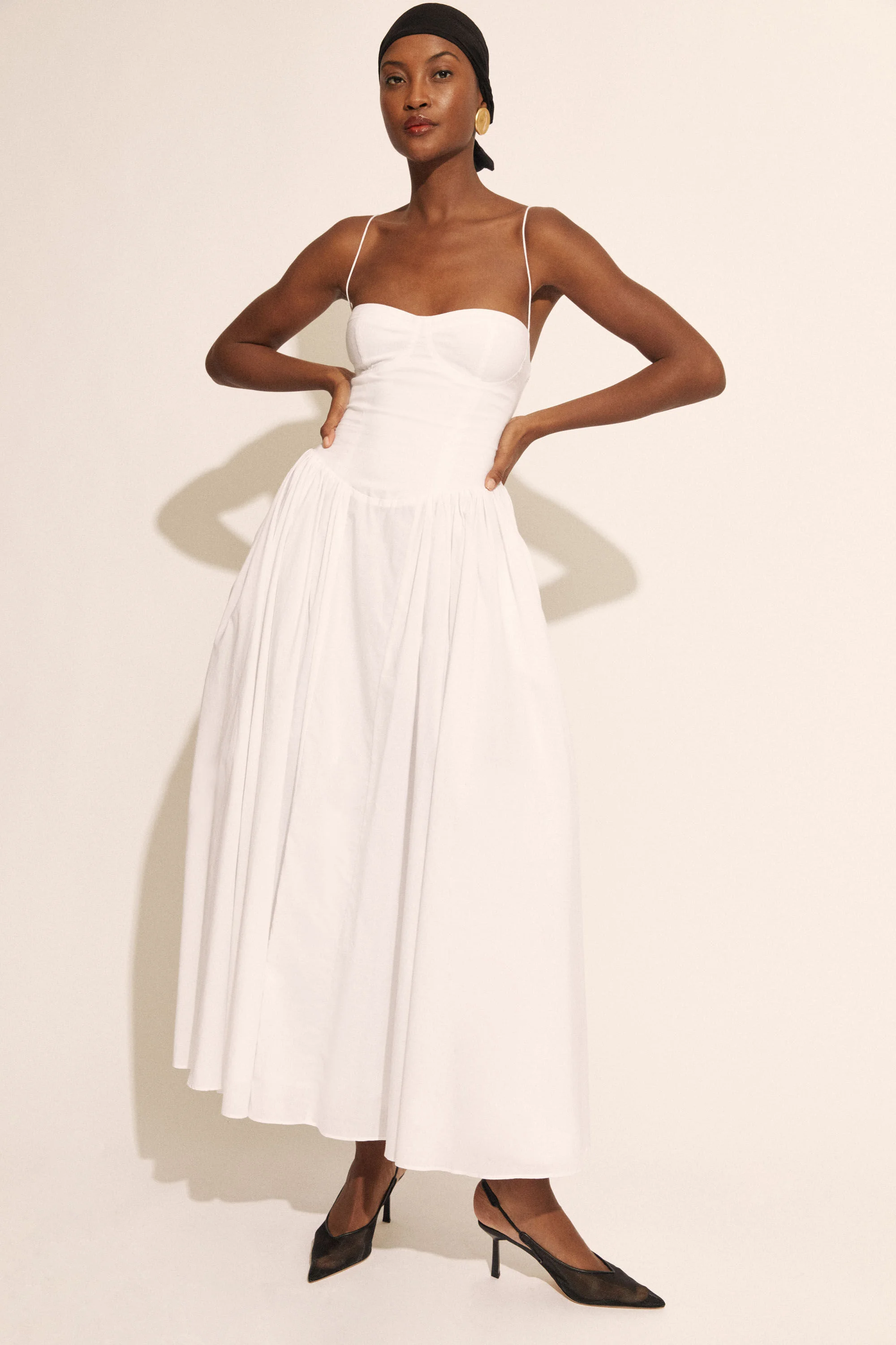 Estie Cotton Maxi Dress In Orchid White - 1