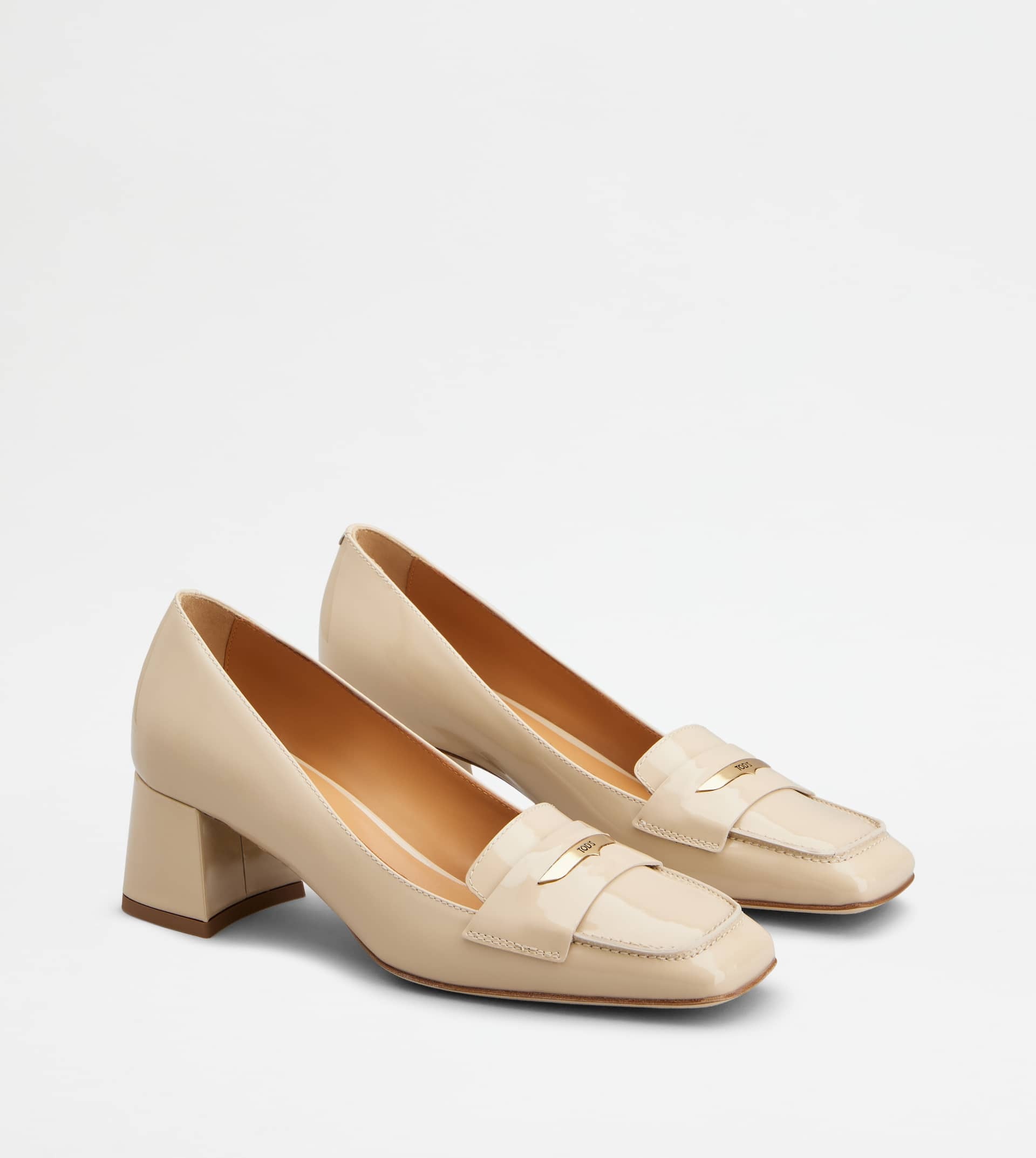 PUMPS IN PATENT LEATHER - BEIGE - 2