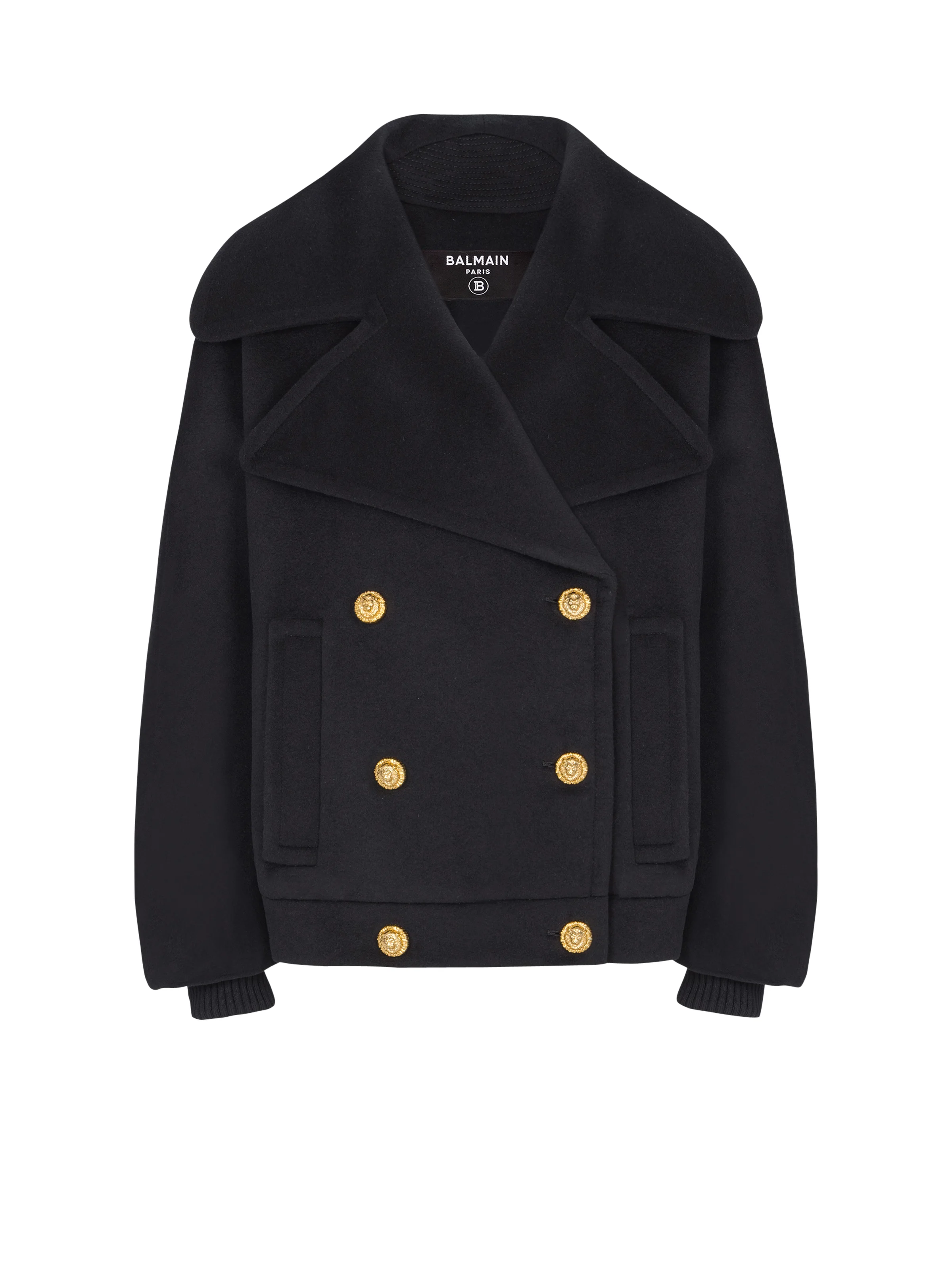 Wool 4-buttons pea coat - 1