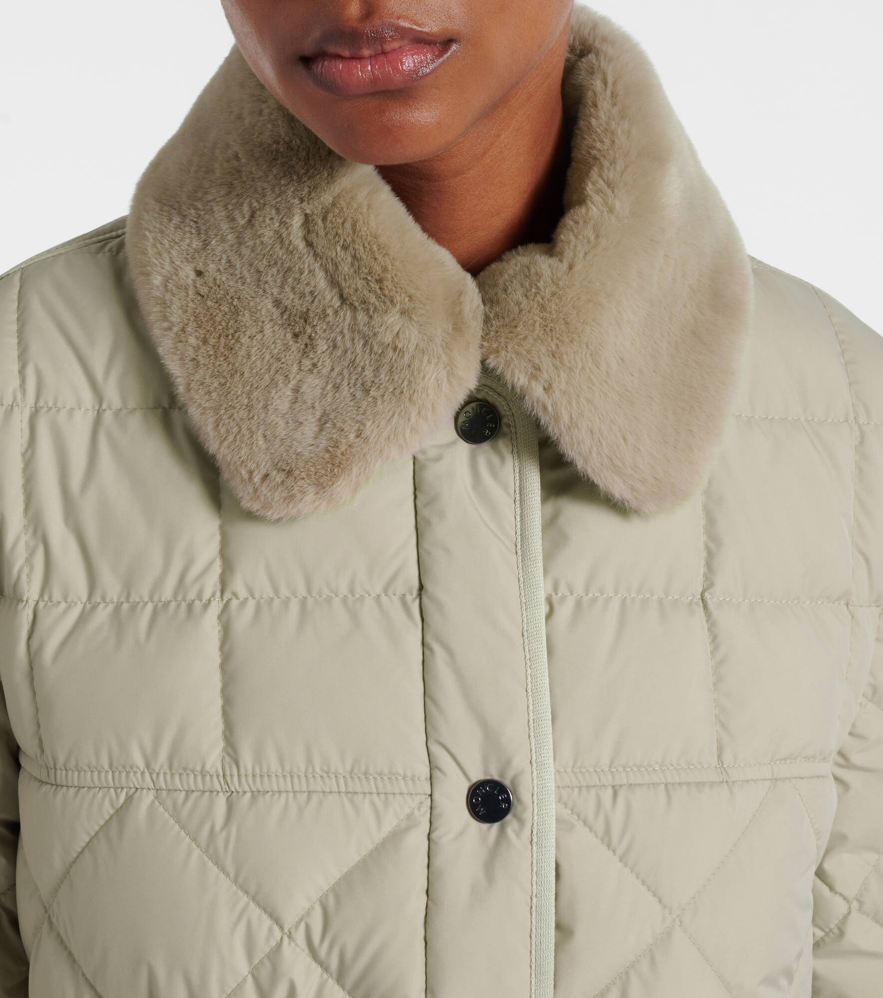 Cygne faux fur-trimmed down jacket - 4