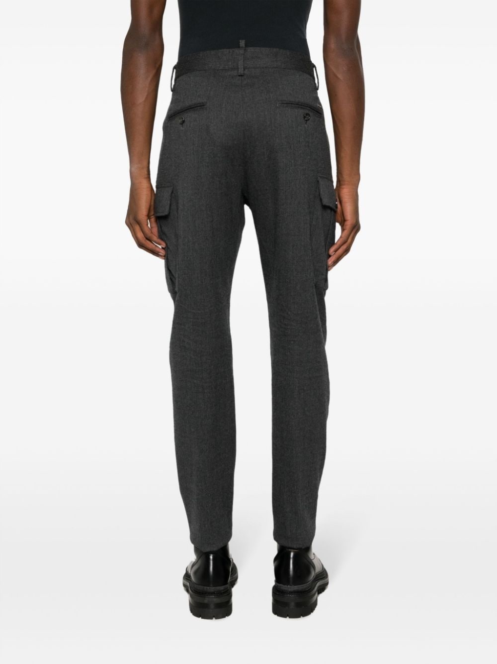 mÃ©lange felted cargo trousers - 4