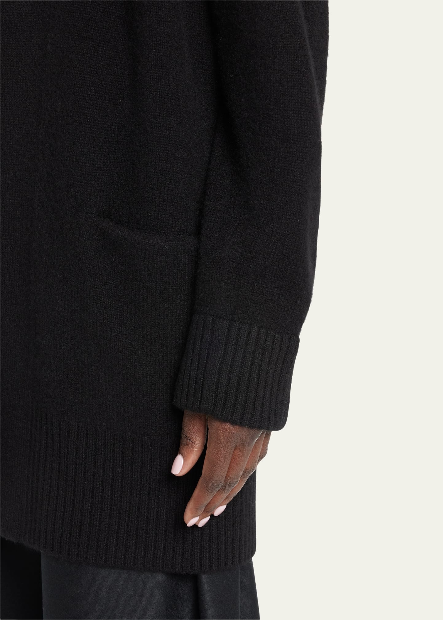 Cashmere Shawl-Collar Open-Front Cardigan - 4