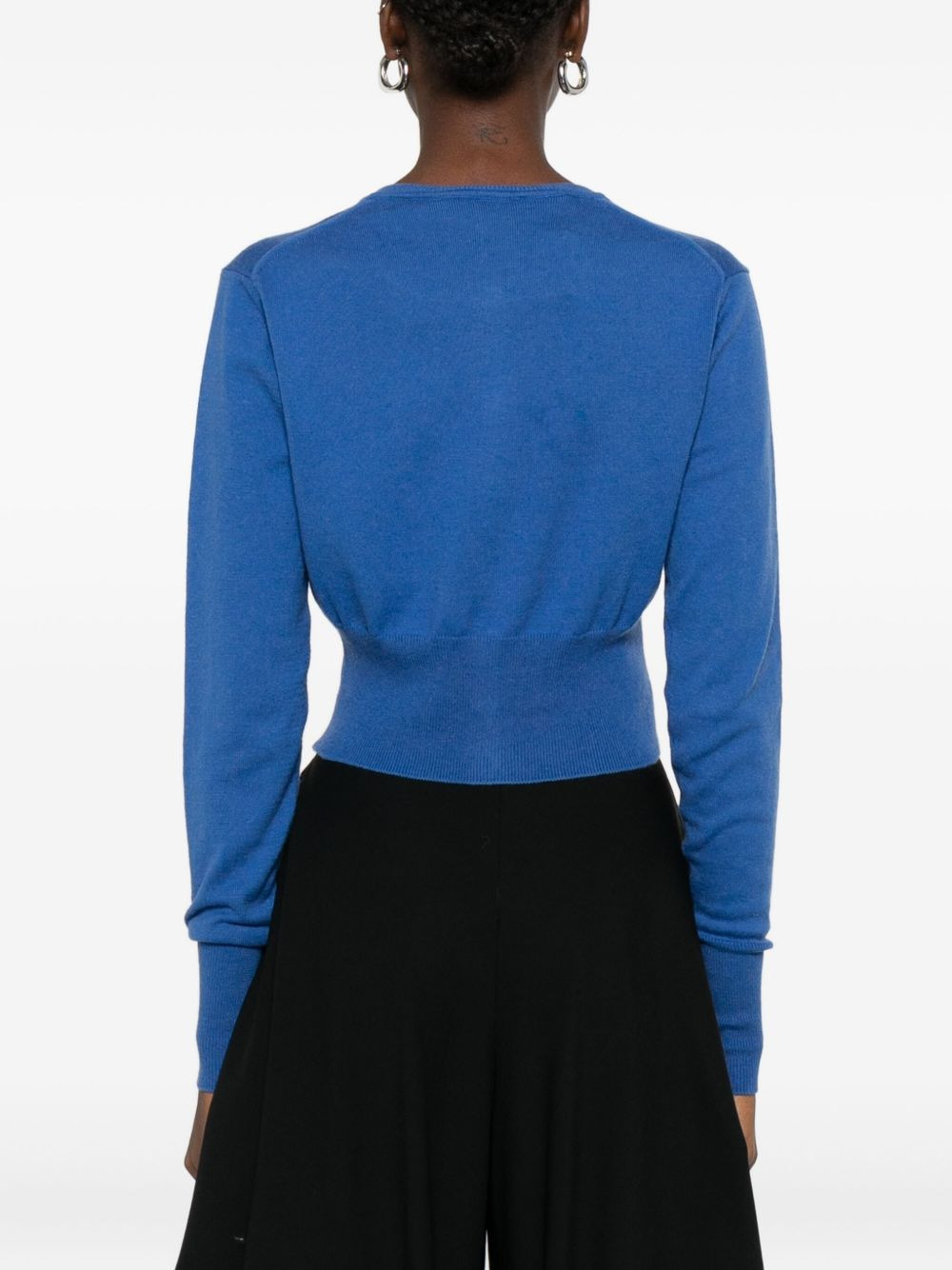 logo-embellished cardigan - 4