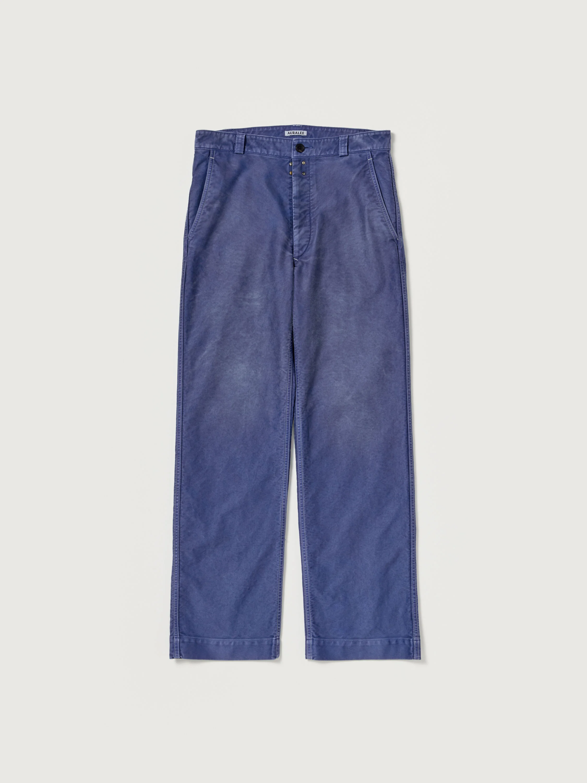 GARMENT-DYED ORGANIC COTTON HEAVY MOLESKIN PANTS - 1