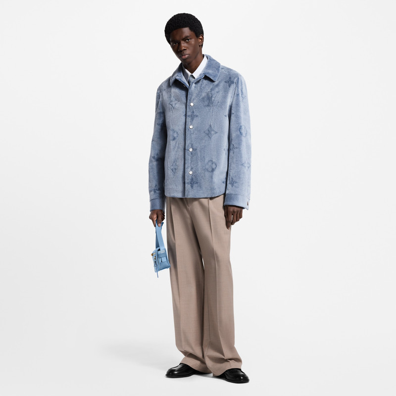 Louis Vuitton Mink Perforated Monogram Overshirt outlook