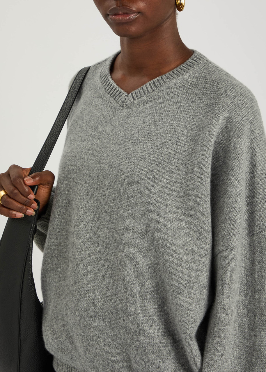 Khaite Wolfe Melange Cashmere Sweatshirt - 5