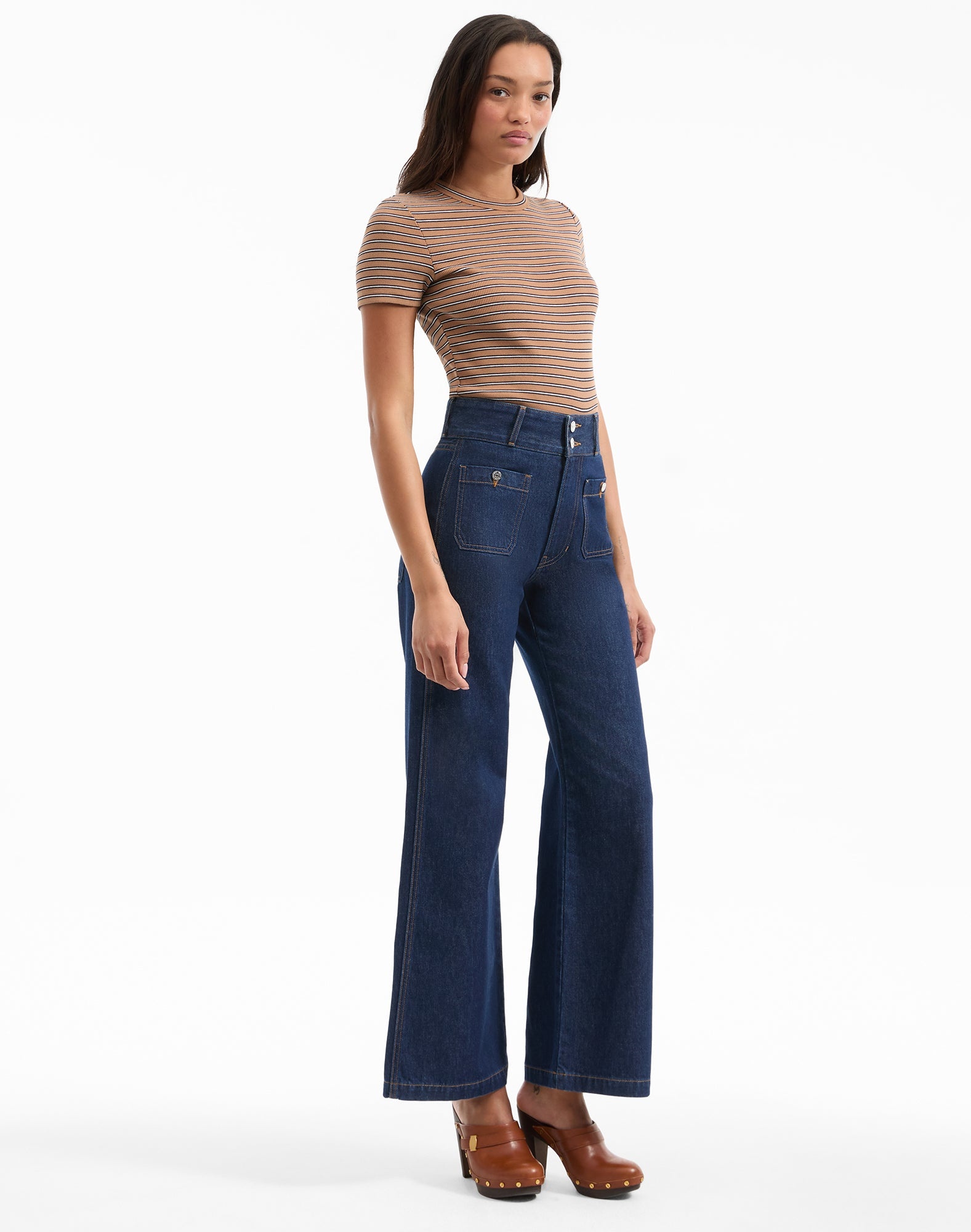 TAYLOR PATCH-POCKET WIDE-LEG JEAN - 4