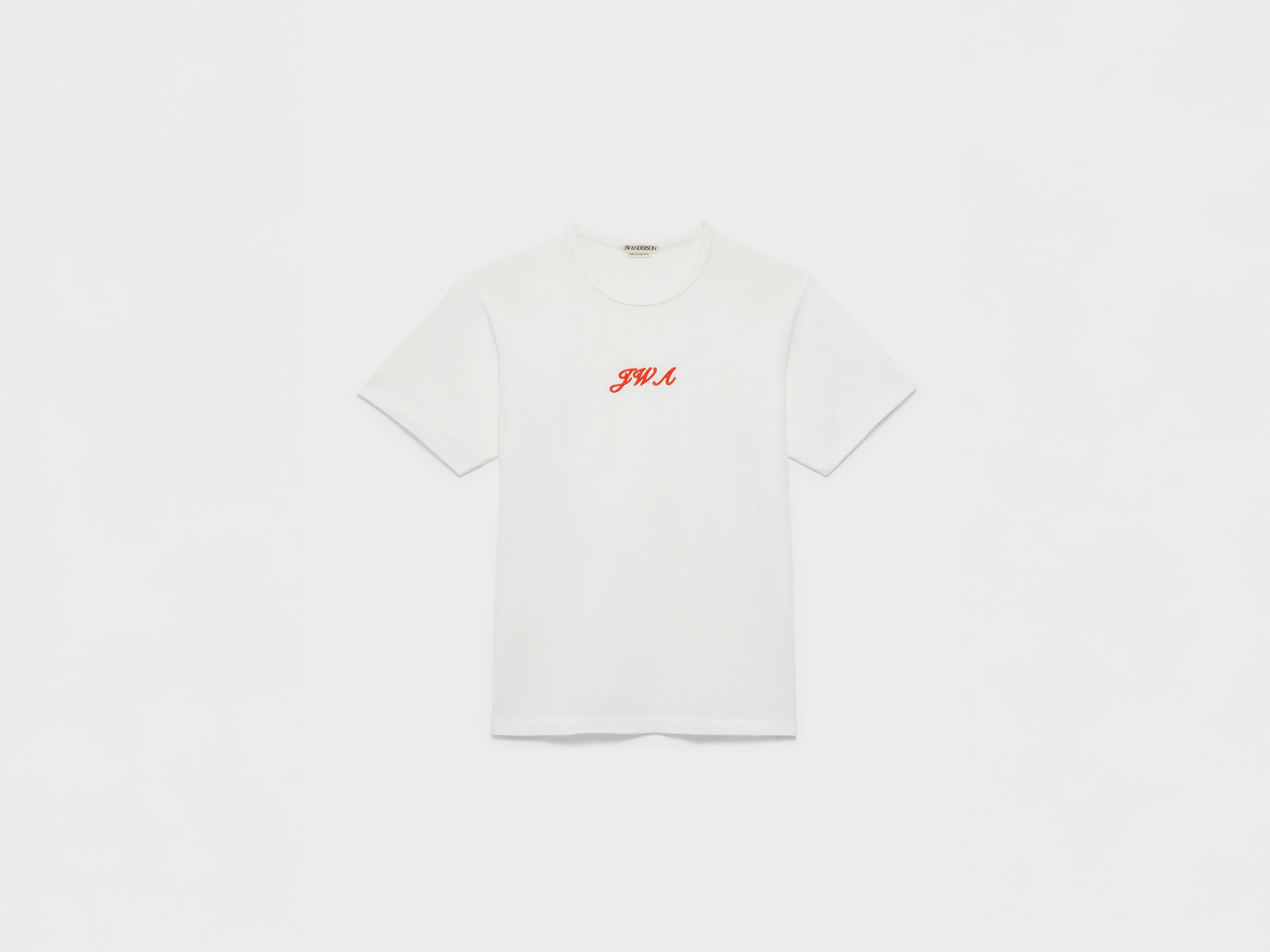 WOMENS 'JWA' SCRIPT T-SHIRT IN WHITE - 1