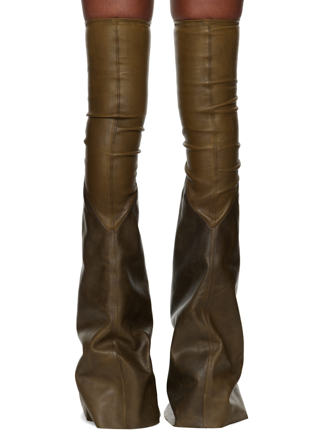 Khaki Cargoflares Tall Boots - 2