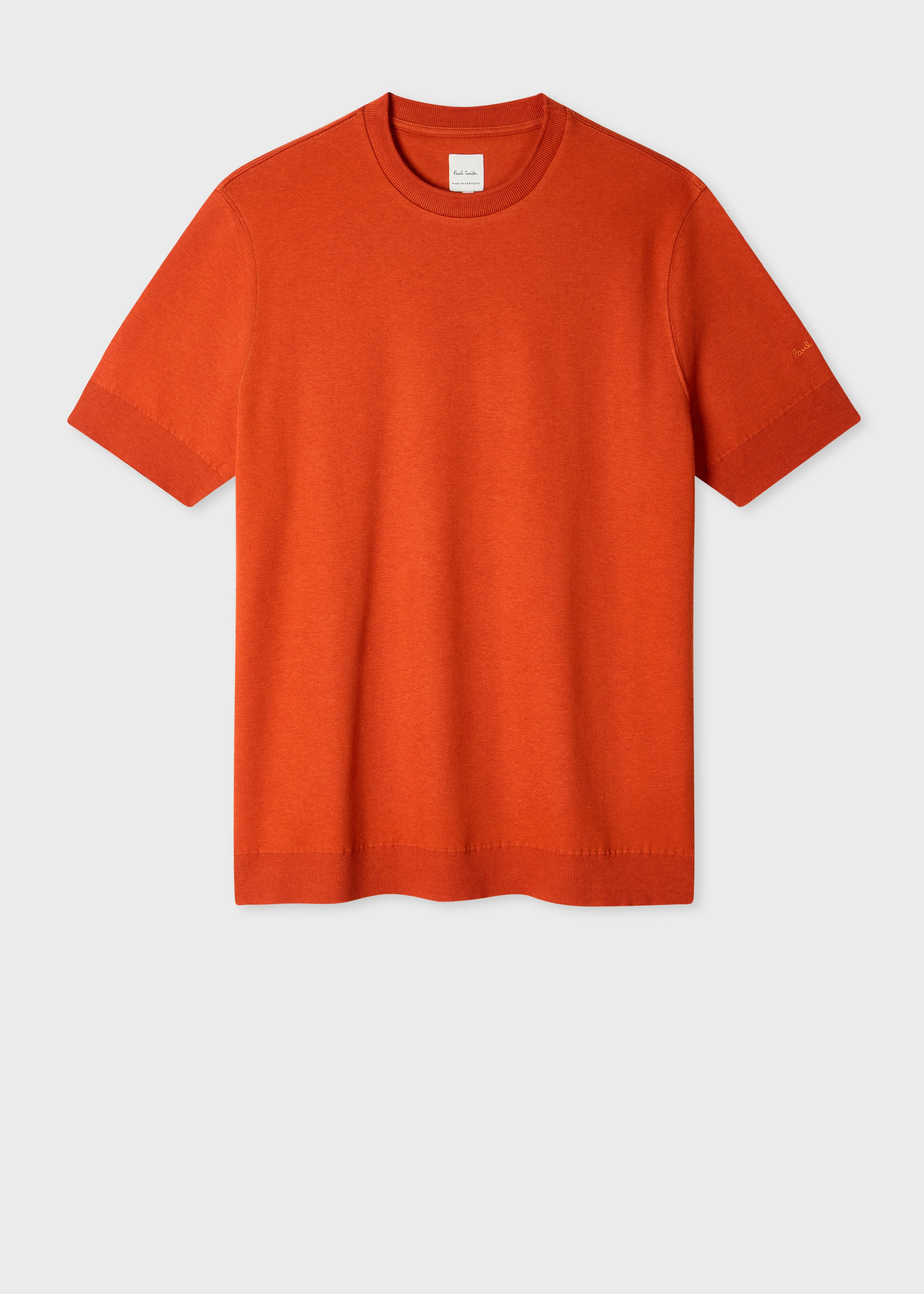 Rust Red Cotton-Cashmere T-Shirt - 1