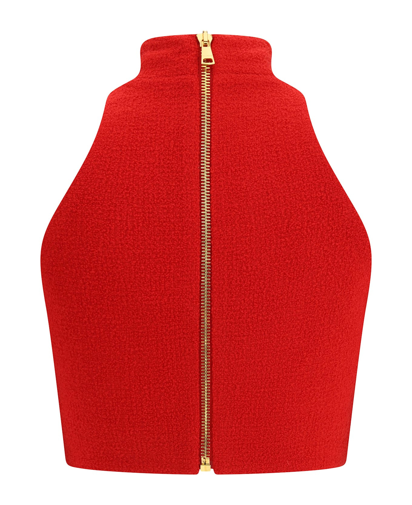 Bouclé Wool Crop Top - 2
