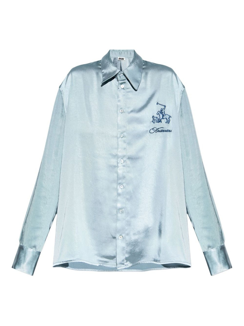 logo-embroidered shirt 1