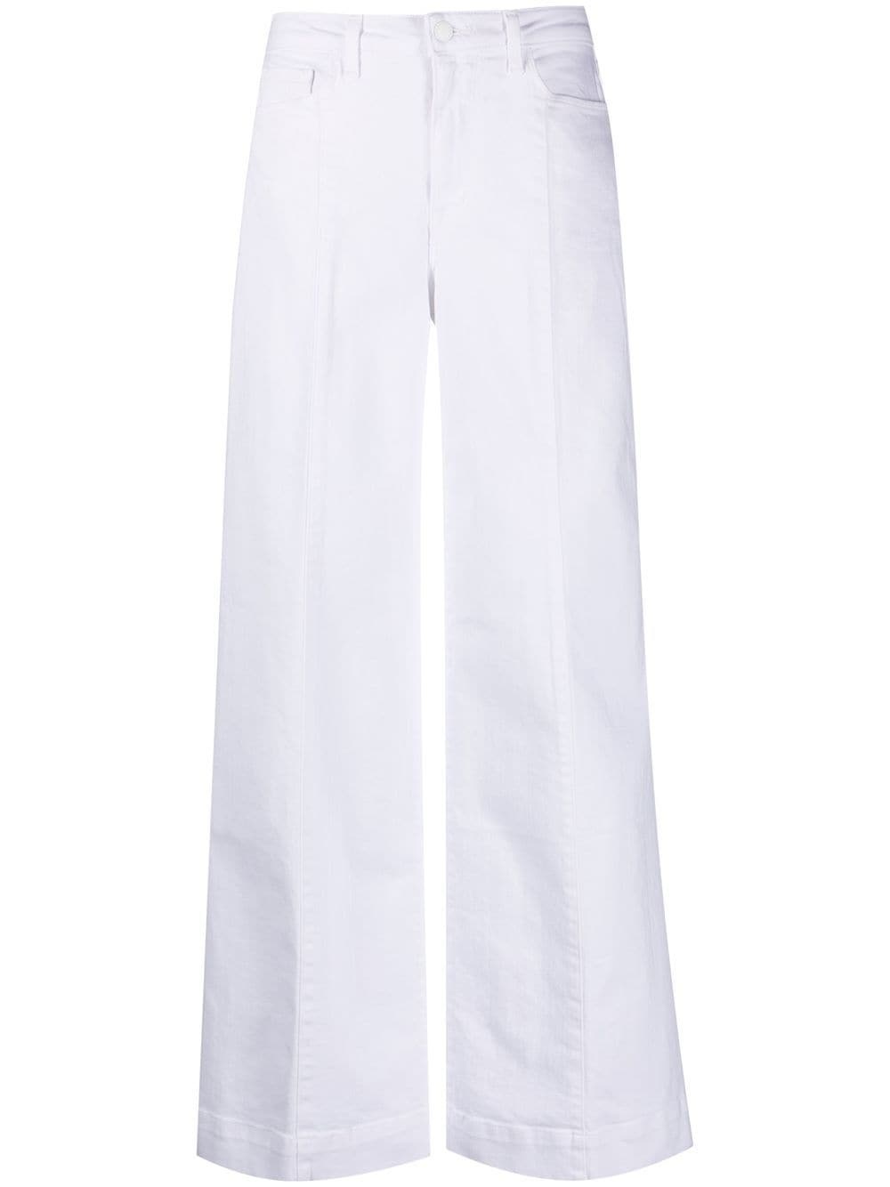 seam-detail wide-leg trousers - 1