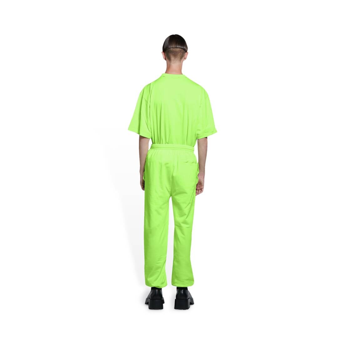 Balenciaga Music Acid Arab Merch Stretch Knee Pants in Fluo Green - 5