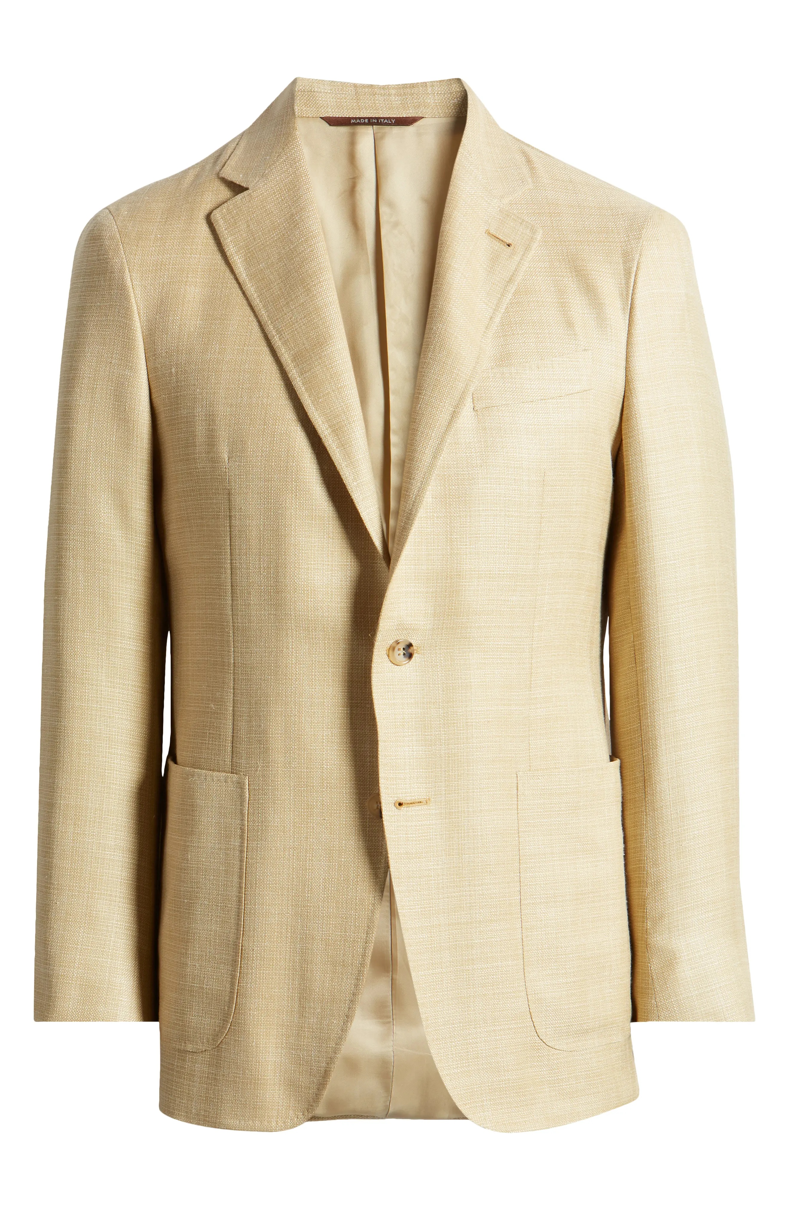 Kei Trim Fit Solid Wool & Silk Blend Sport Coat - 6