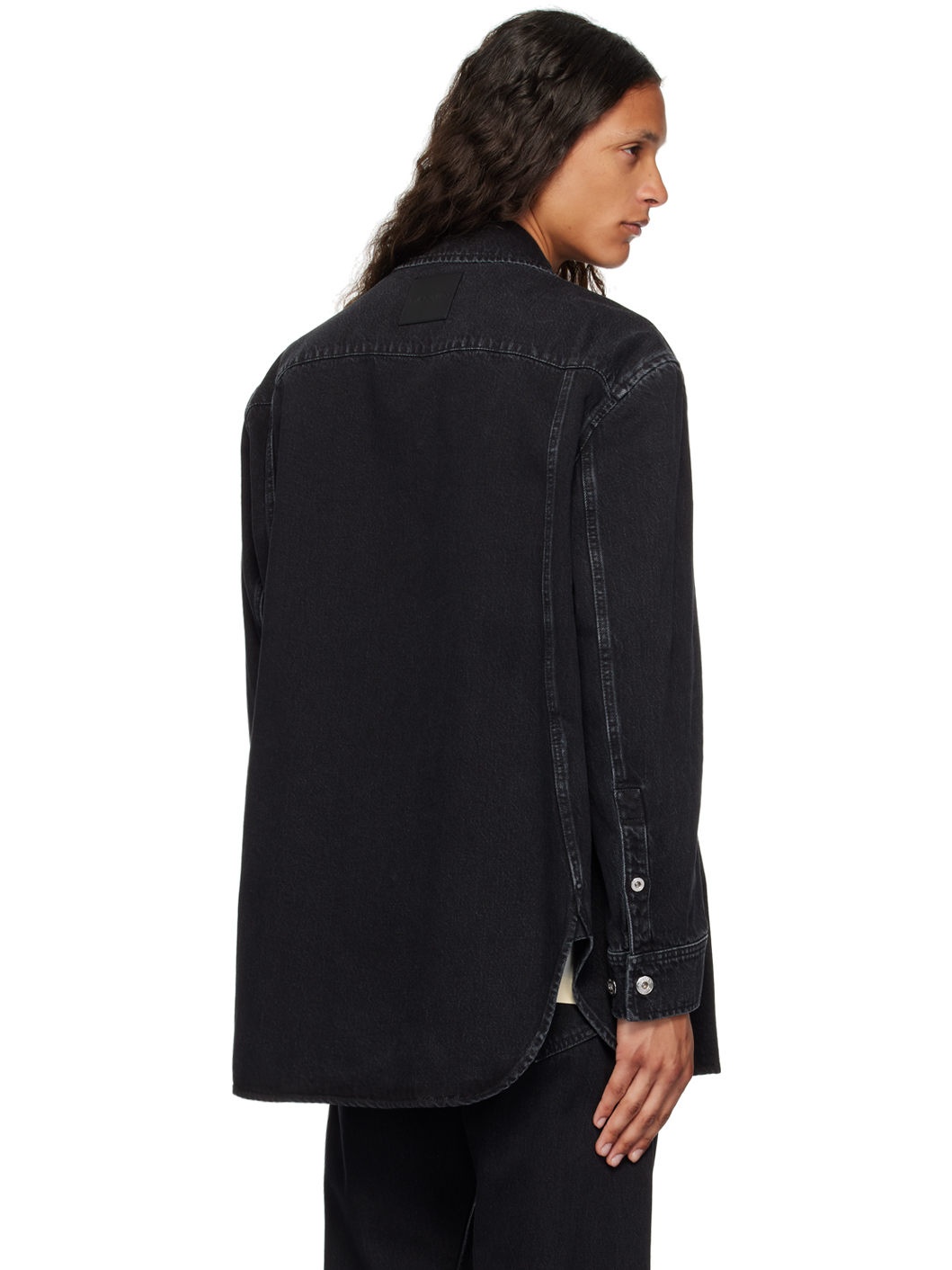 Black Cocoon Denim Shirt - 3