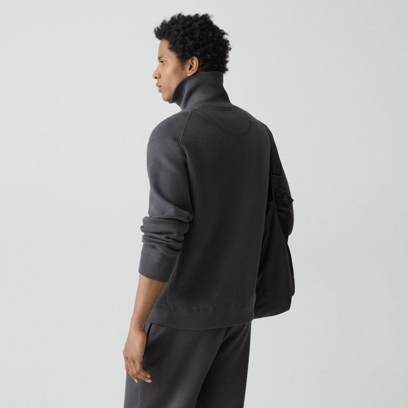Relaxed Quarter-Zip Sweatshirt in Wool Bilen 4