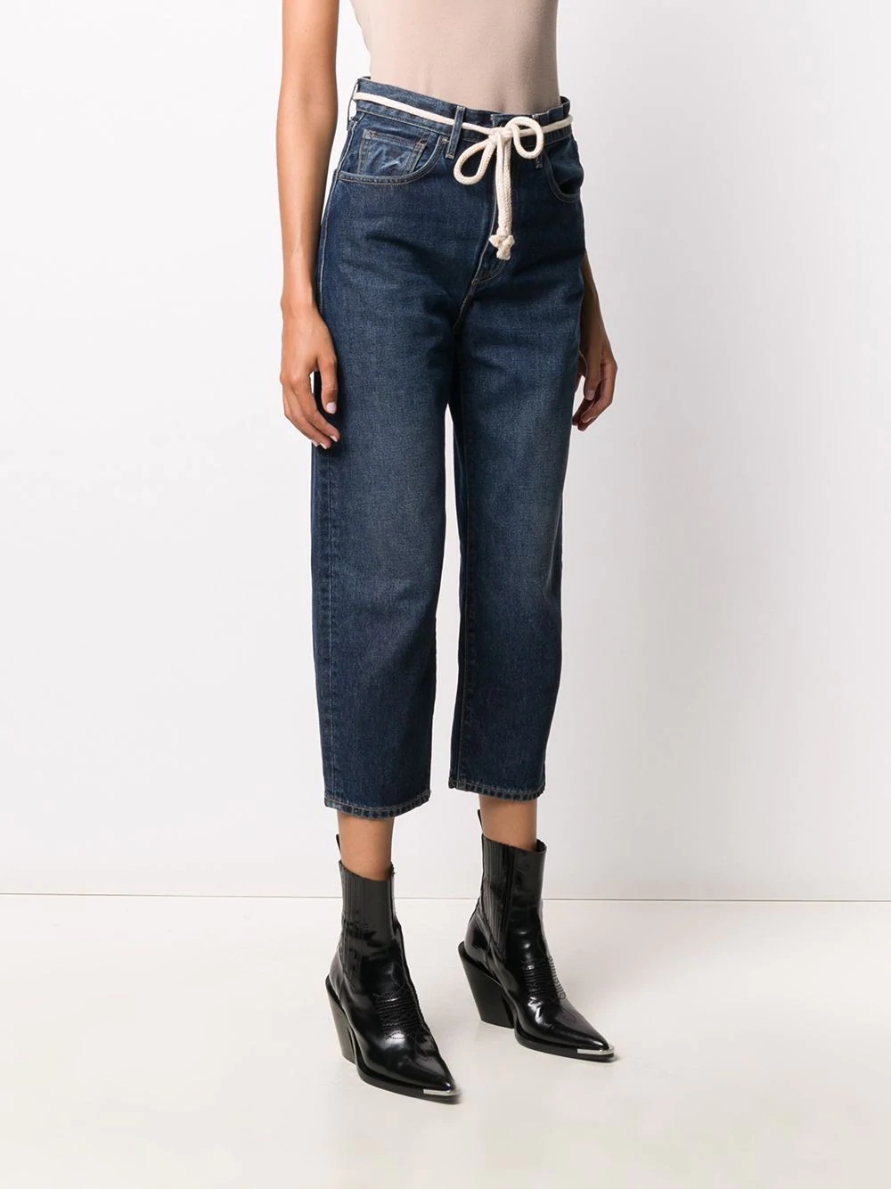 tie-waist jeans - 3