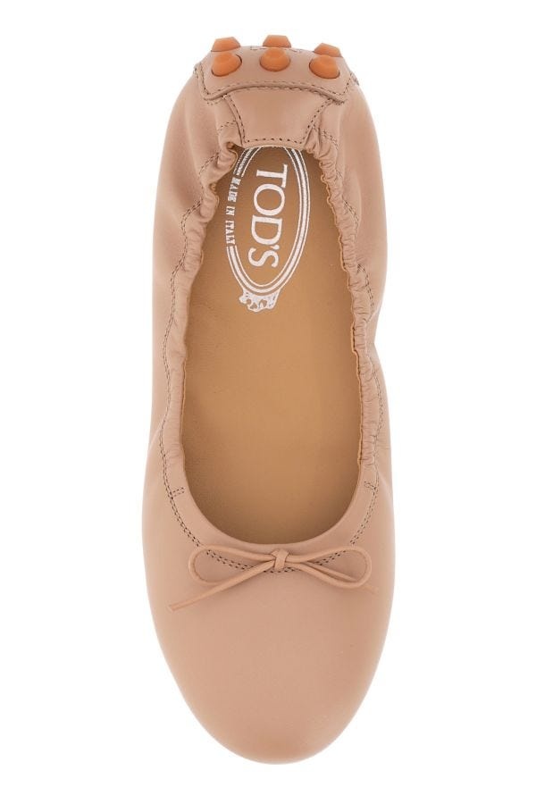 バレエシューズ Tod'S Skin Pink Leather Bubble Ballerinas Tod's Skin pink leather Bubble ballerinas | gebnegozionline