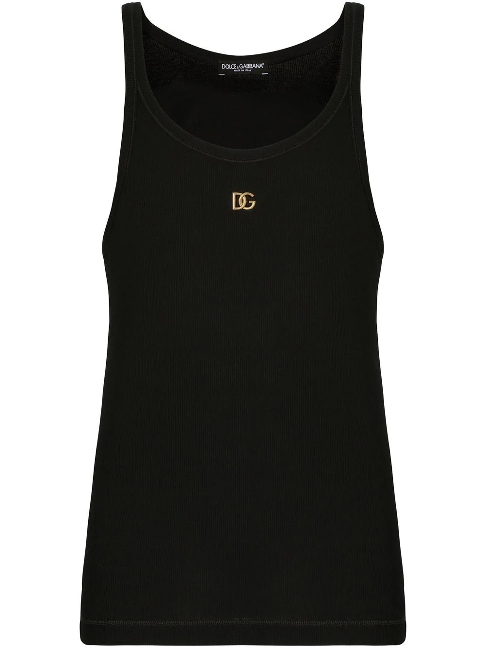 fine-ribbed cotton jersey singlet - 1