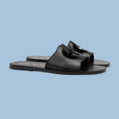 GUCCI Men's Interlocking G slide sandals outlook