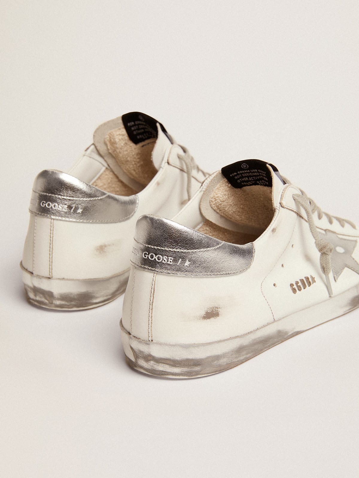 Golden Goose Men's Super-Star with glitter star and heel tab