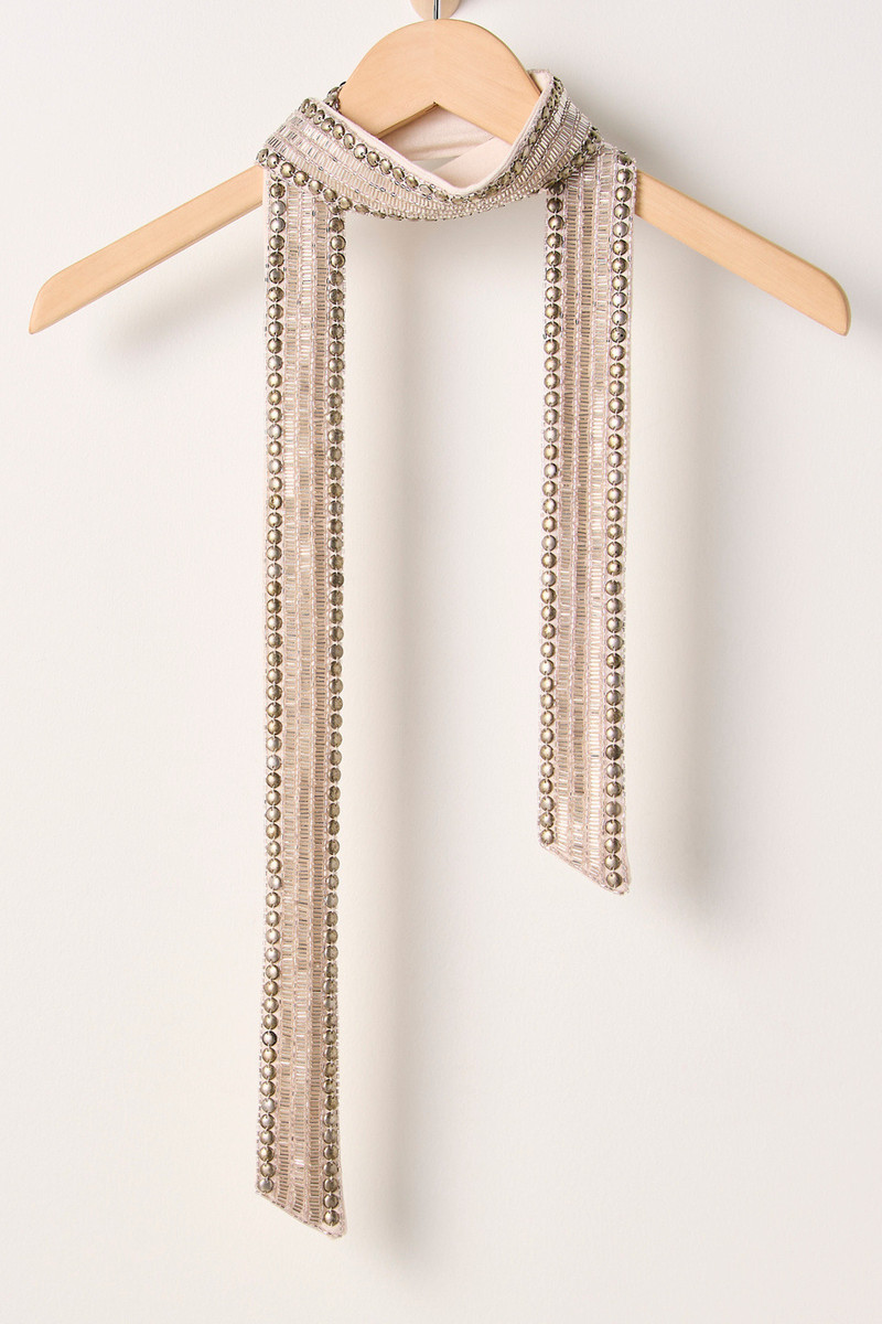 Billie Embellished Skinny Scarf 1
