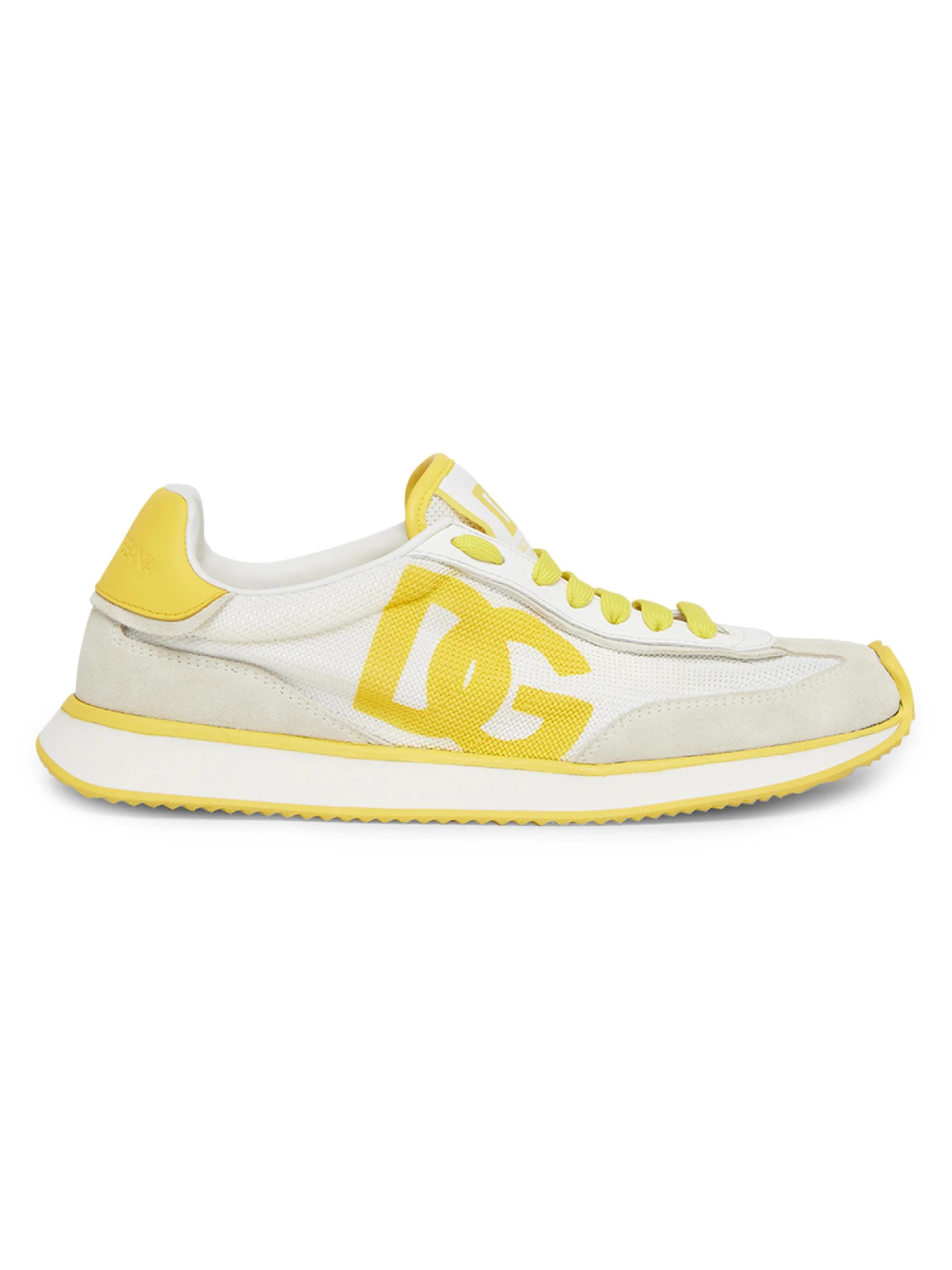 Women's Logo Colorblocked Low-Top Sneakers - White Yellow - 1