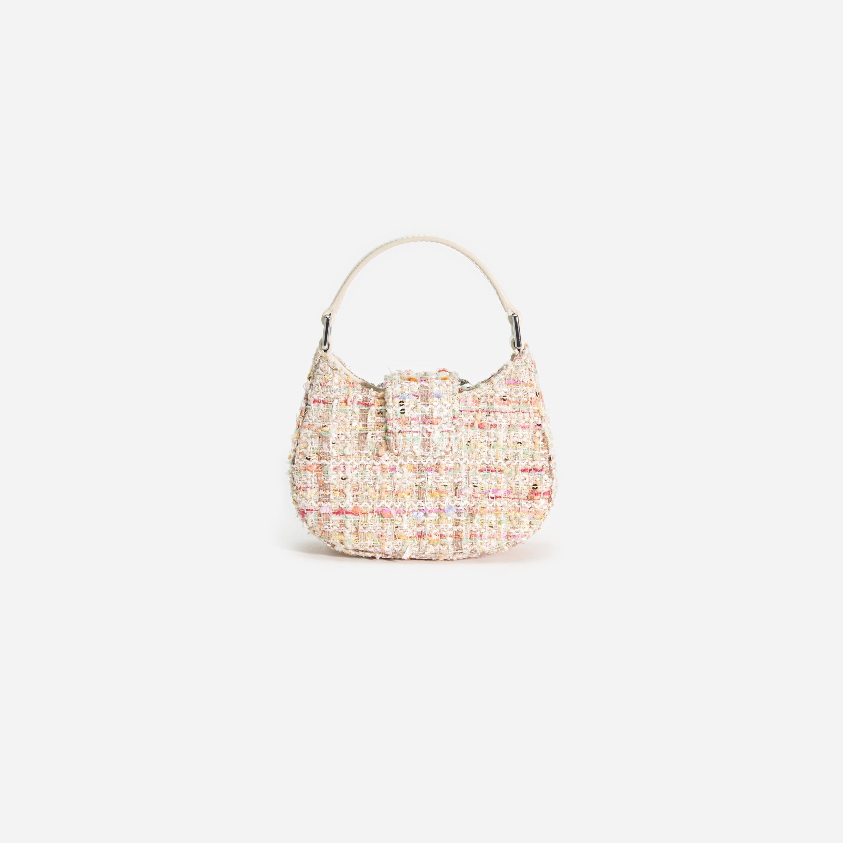 Cream Boucle Micro Bag - 3