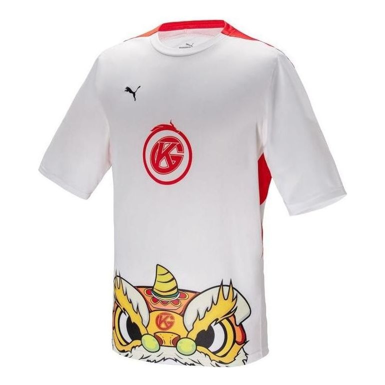 PUMA 2022 KPL T-Shirt 'White Red Yellow' 605761-05 - 1