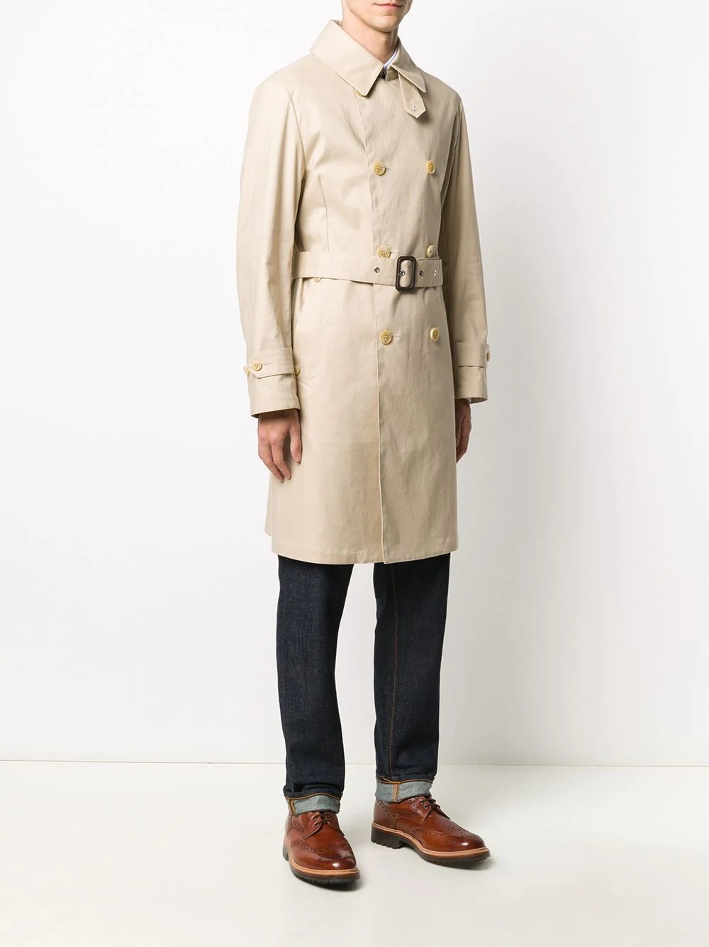 belted trench coat - 3