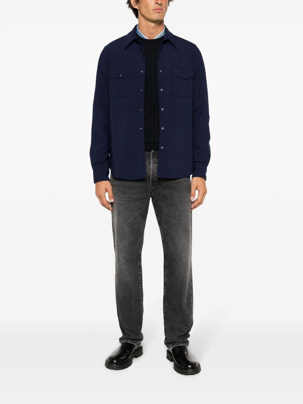 long-sleeve button-up shirt - 2