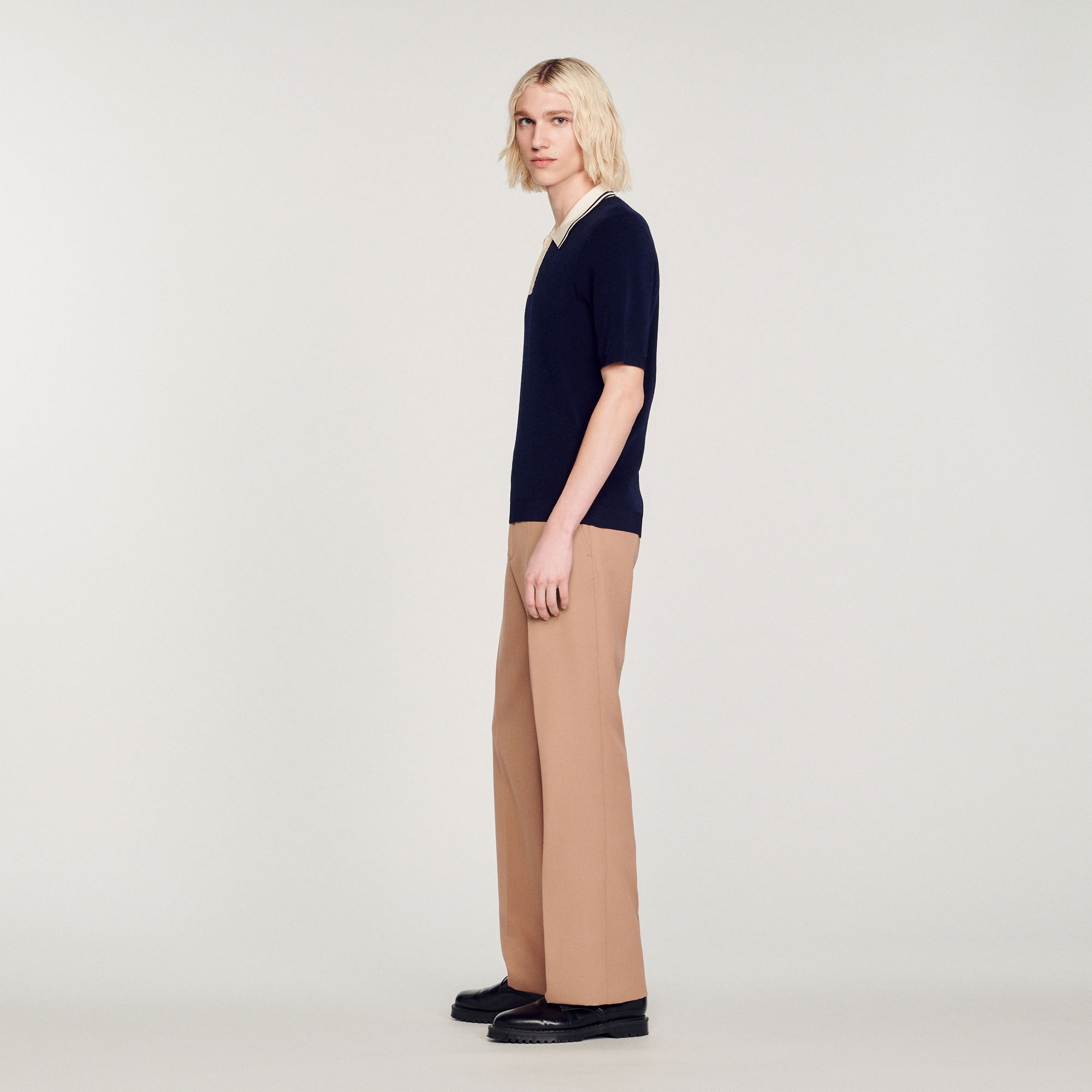 Contrasting collar polo shirt - 7