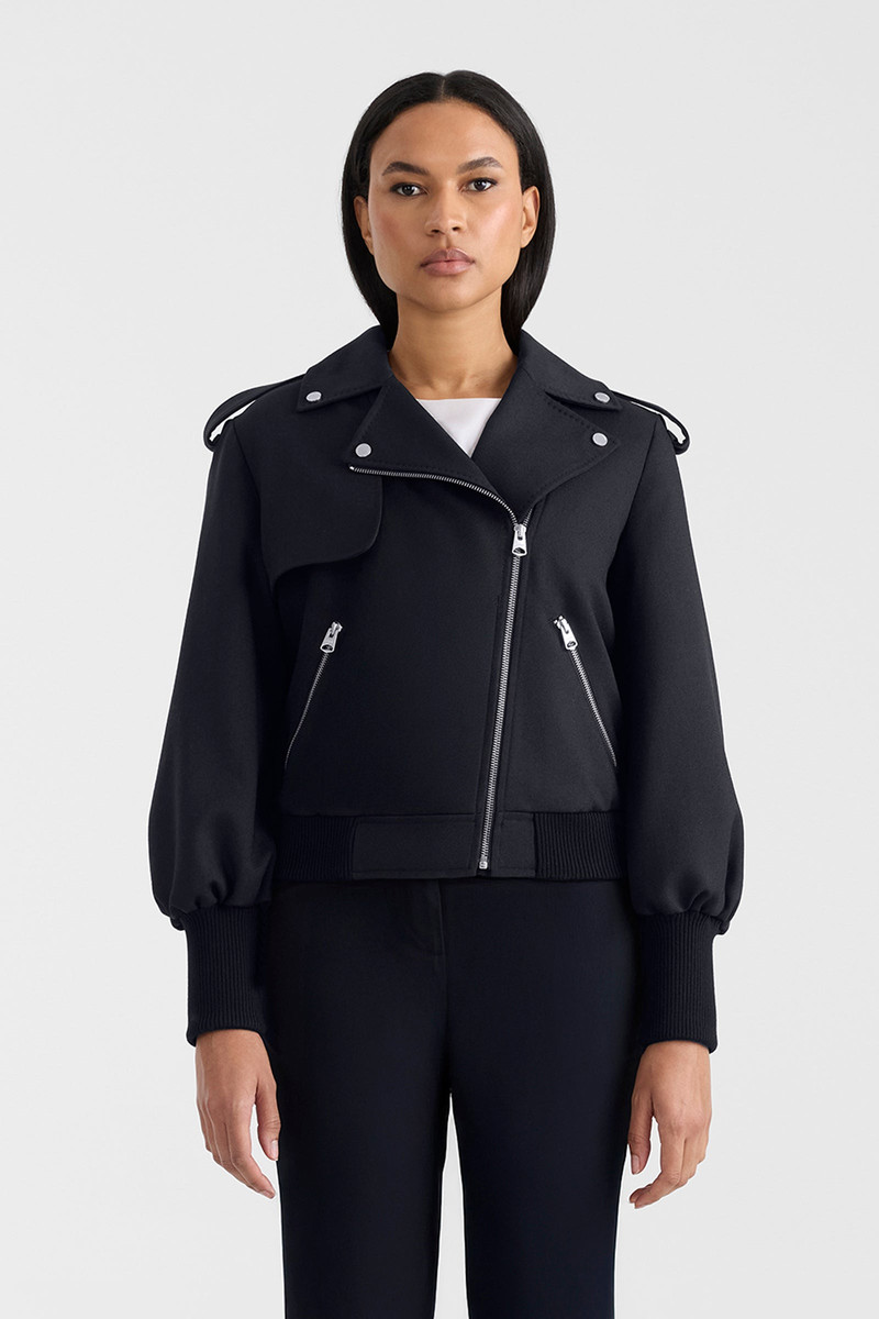 PONY Wool Gabardine Moto Jacket 3